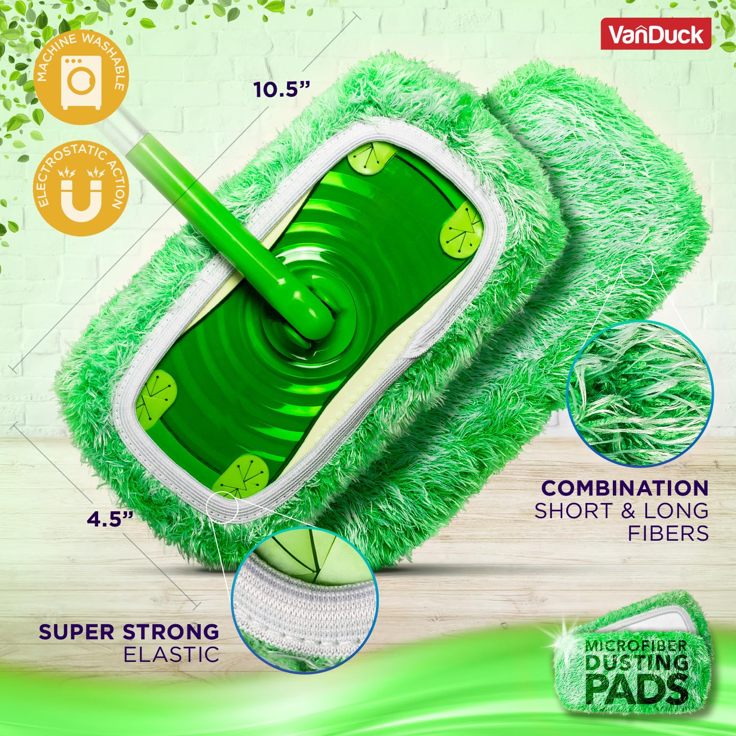 Reusable Microfiber Floor Duster Refill for Swiffer Sweeper (4 Count)