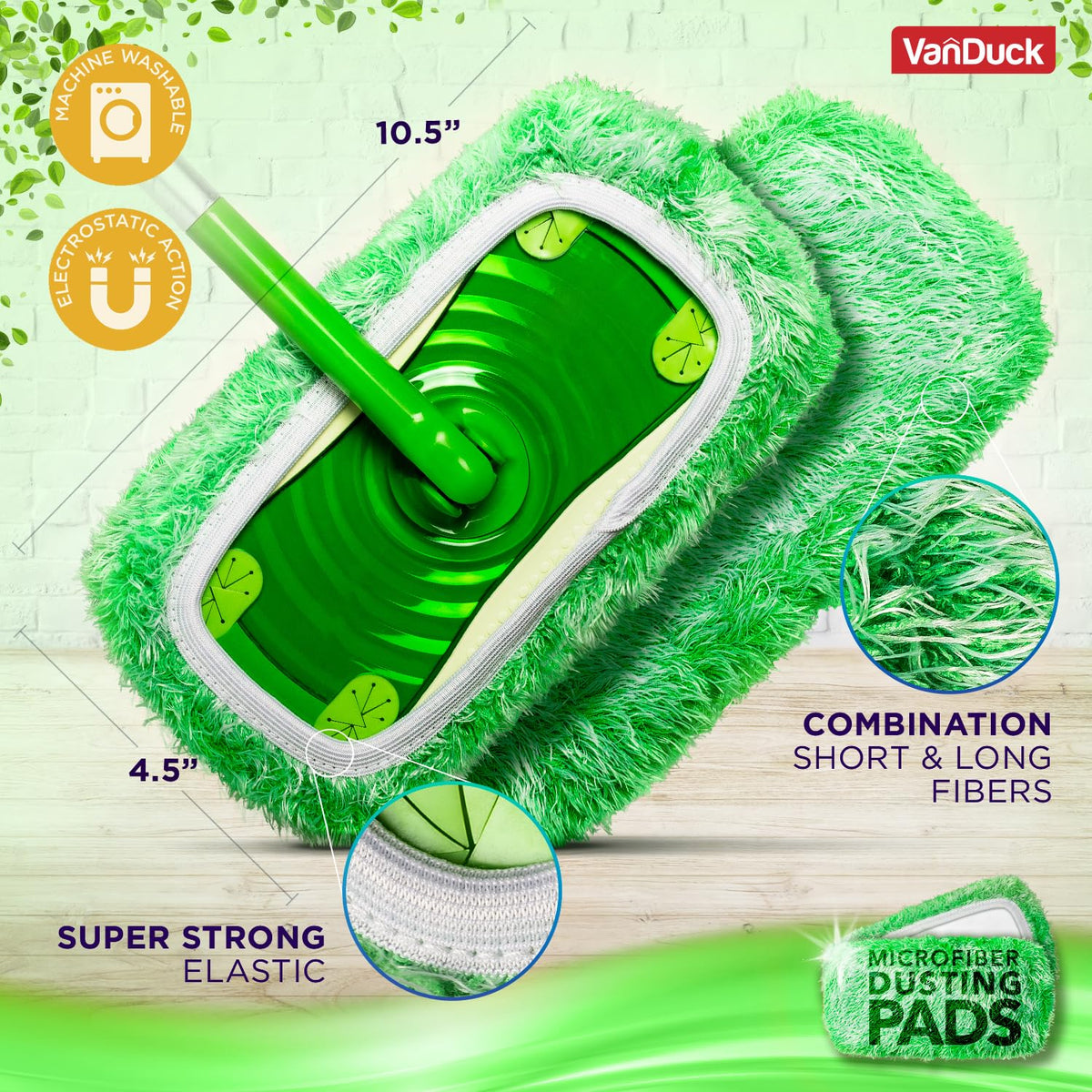 Reusable Microfiber Floor Duster Refill for Swiffer Sweeper (4 Count)
