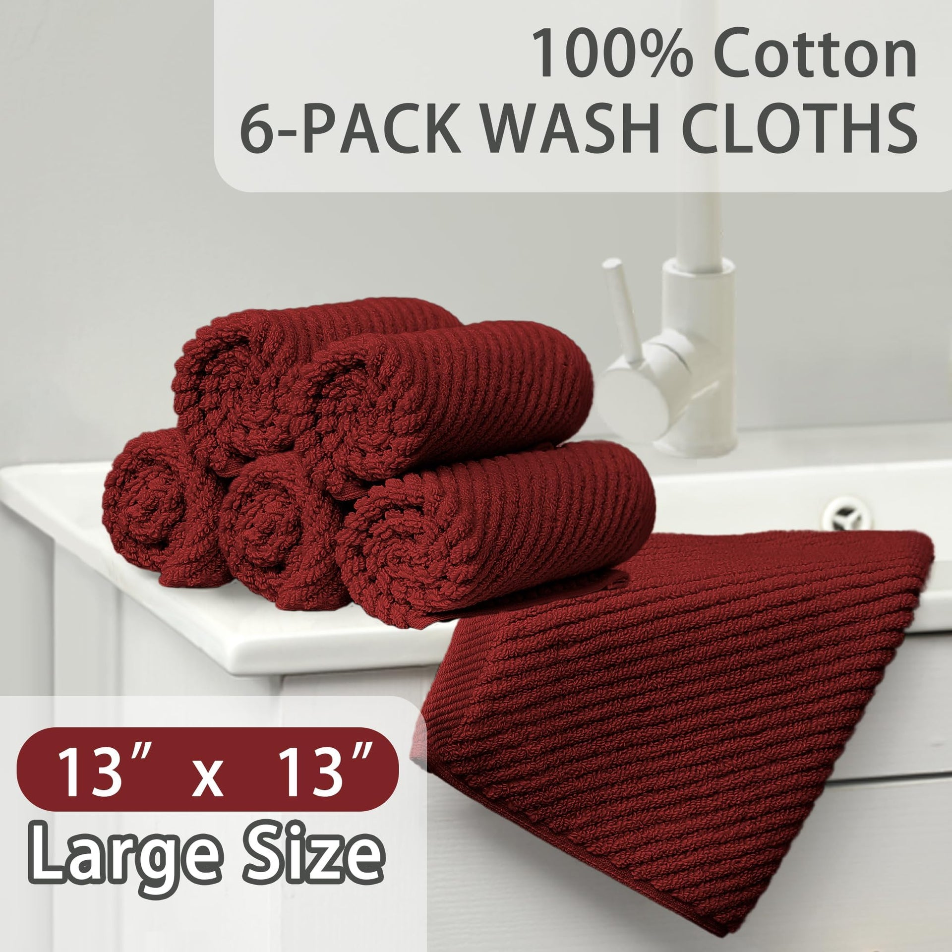 Washcloths 6PC (6 Count)