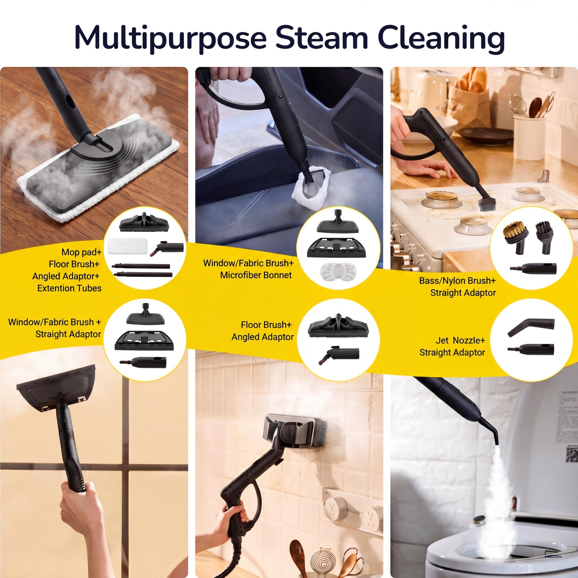 Heavy Duty Steam Cleaner with 2L Large Water Tank