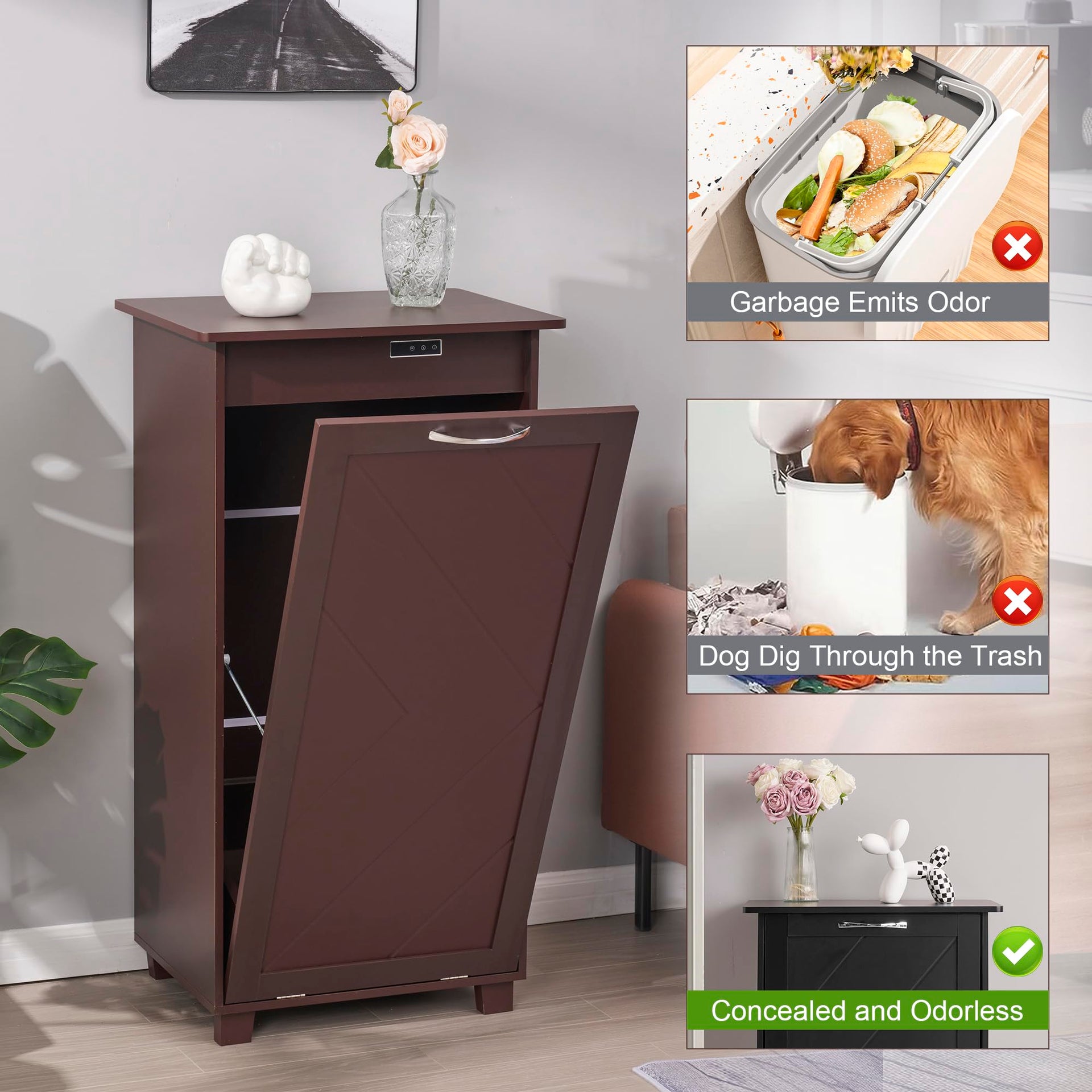 Tilt Out Kitchen Trash Bin Cabinet