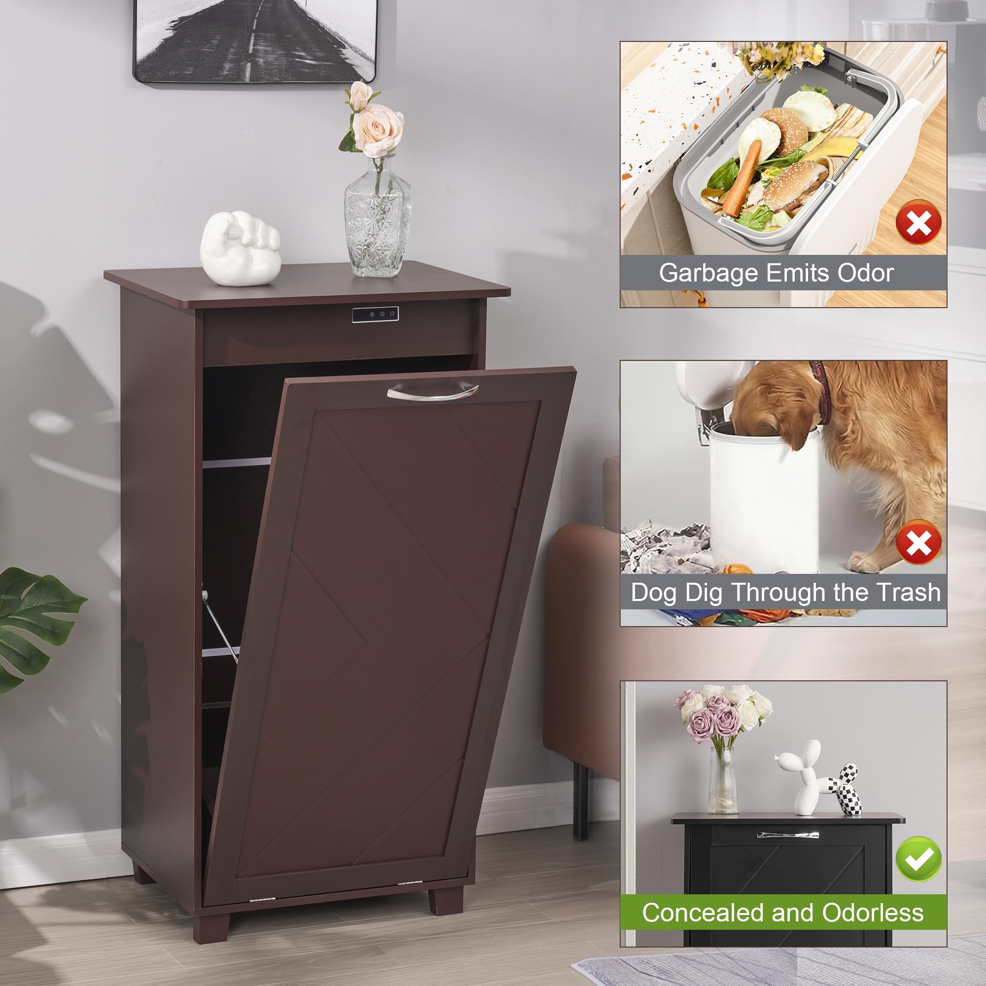Tilt Out Kitchen Trash Bin Cabinet