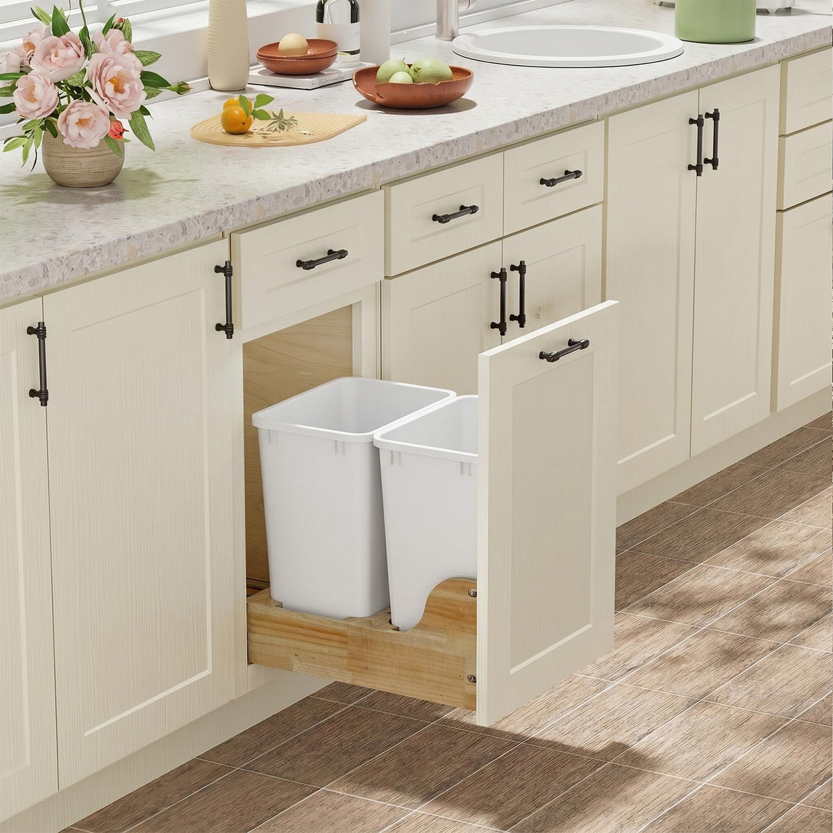 35 Quart Plastic Trash Can
