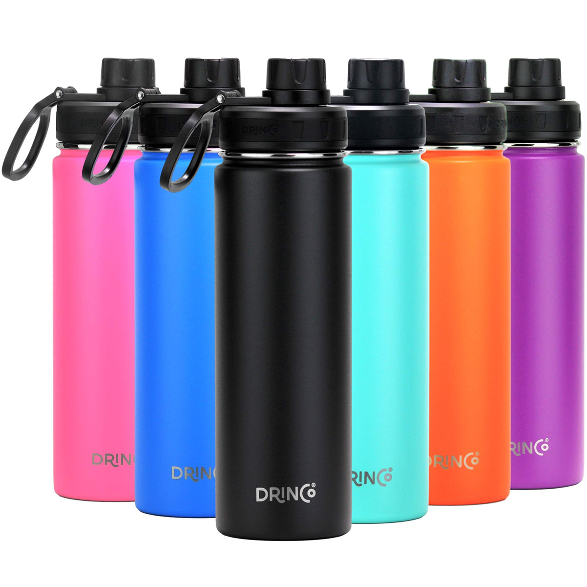 Stainless Steel Water Bottle Spout Lid Vacuum Insulated Double Wall Water Bottle Wide Mouth