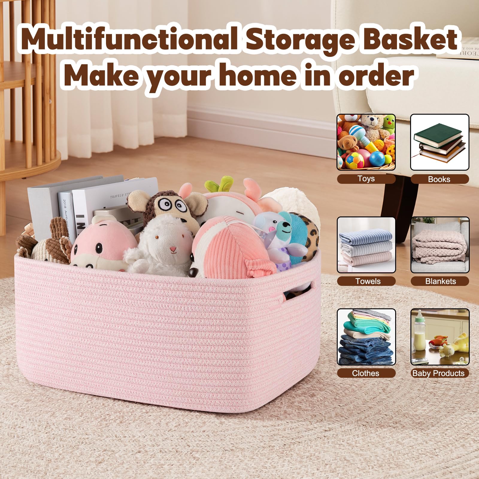 Storage Basket for Shelves (2 Count)