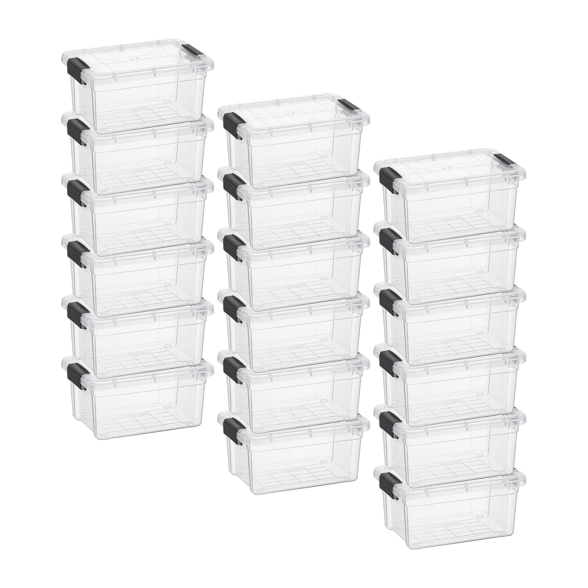 1.85 Quart Clear Plastic Storage Boxes with Lids (18 Count)