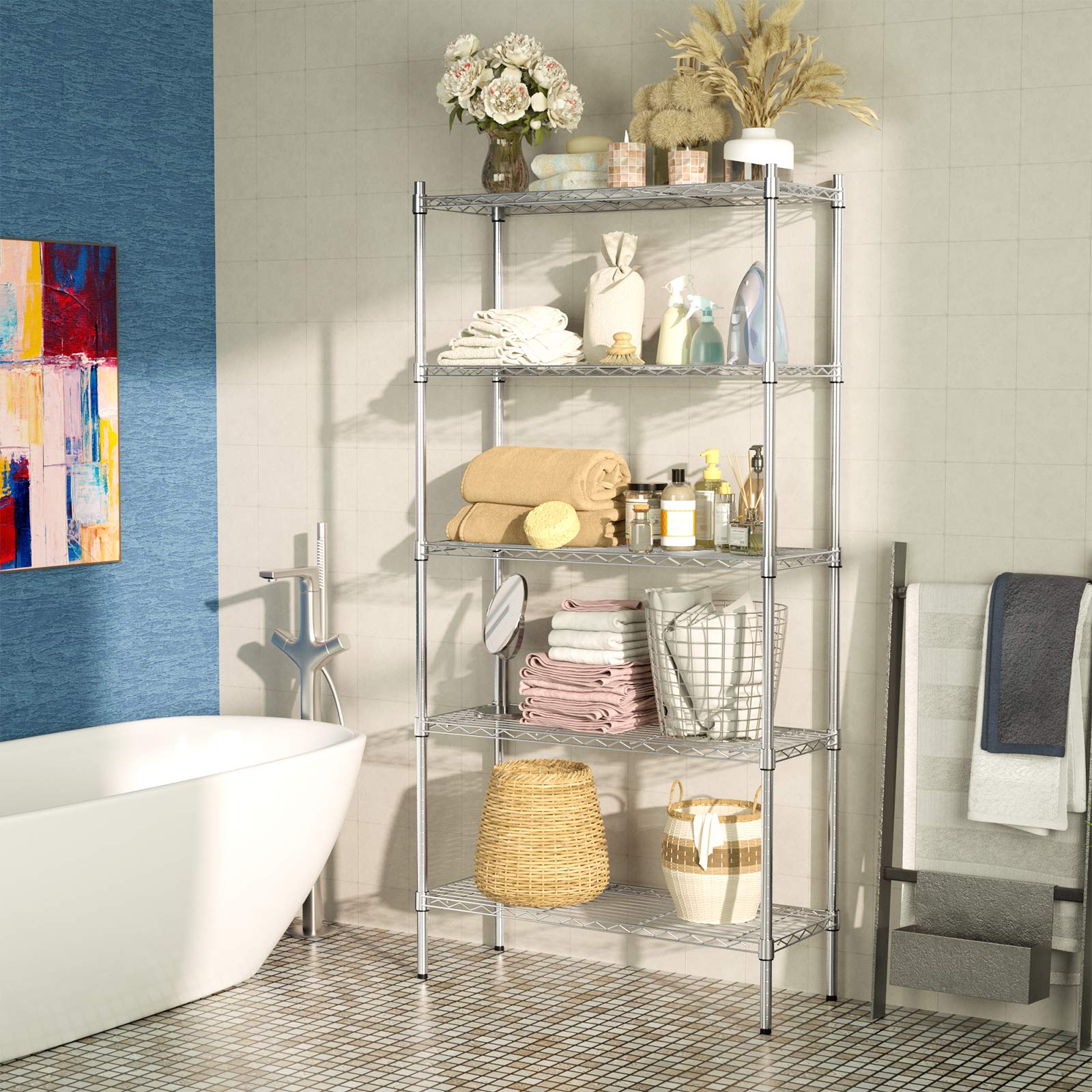 5 Tier Heavy Duty Wire Shelving
