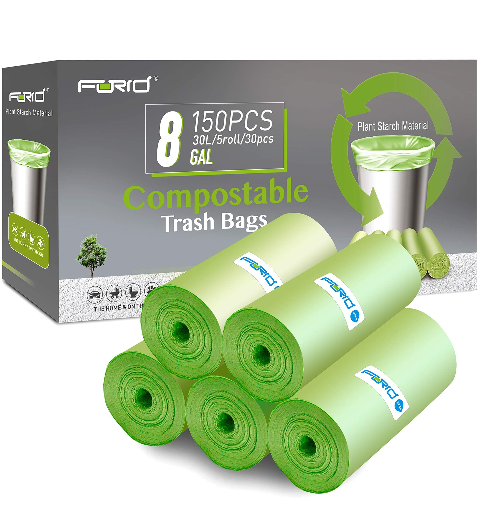 Compostable Trash Bags (150 Count)