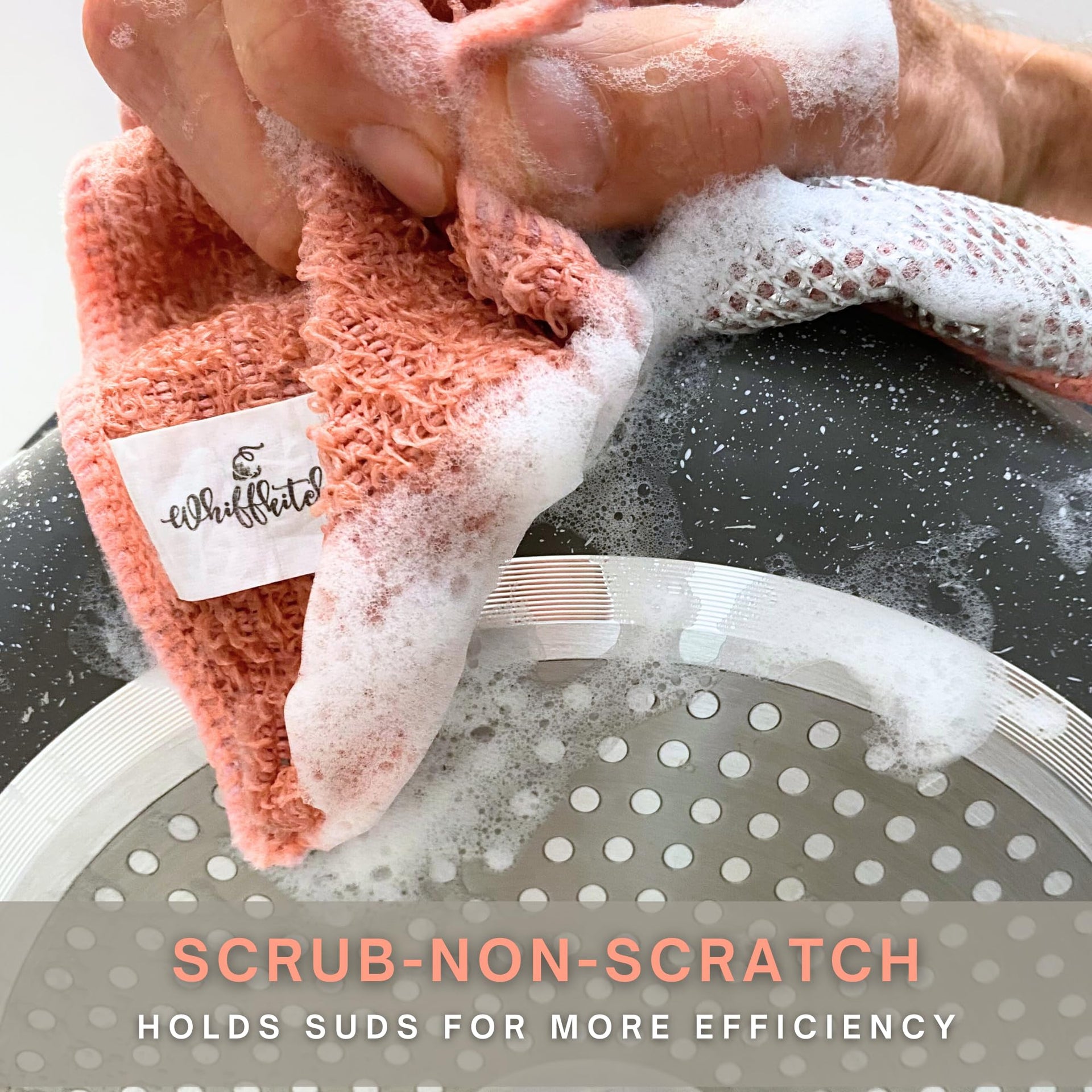 Scrubbing Dishcloths 2ply Mesh Scrub Reusable Dishrag 6pk 6x7in