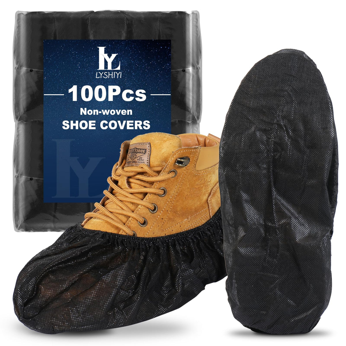 100Pcs Shoe Covers Disposable Non Slip (100 Count)