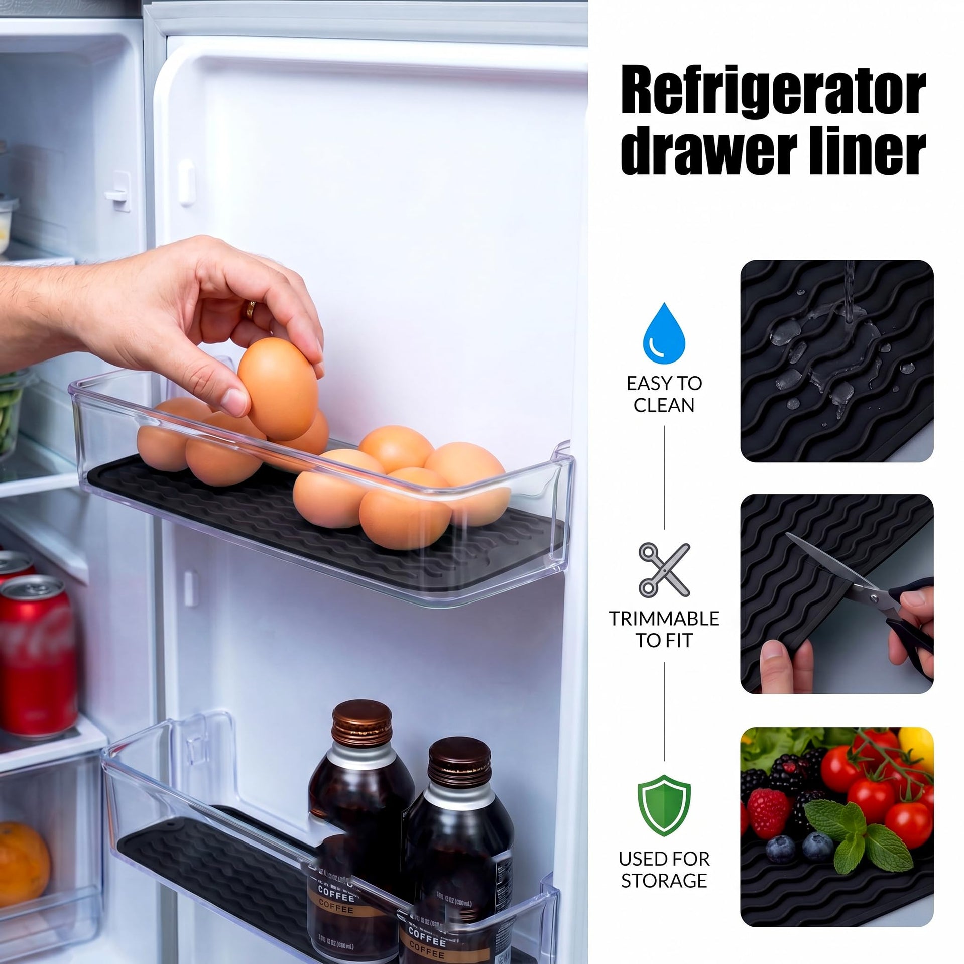 Silicone Dish Drying Mat for Multiple Usage