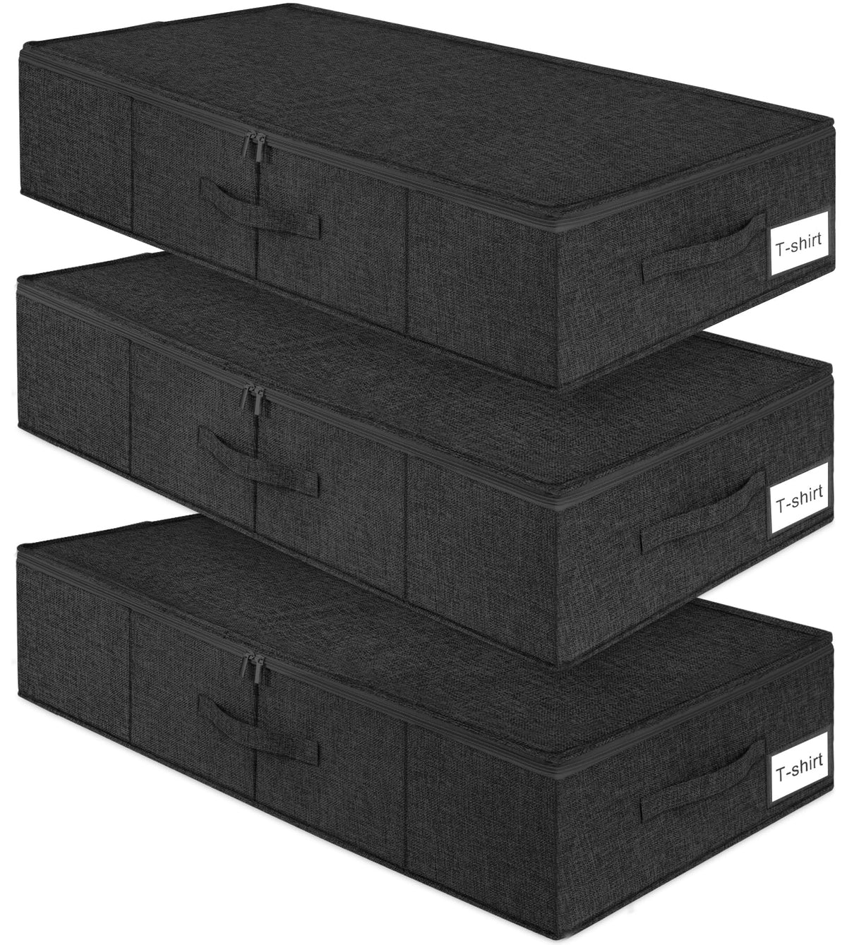 50L Under Bed Storage Container with Zipper Lid (3 Count)