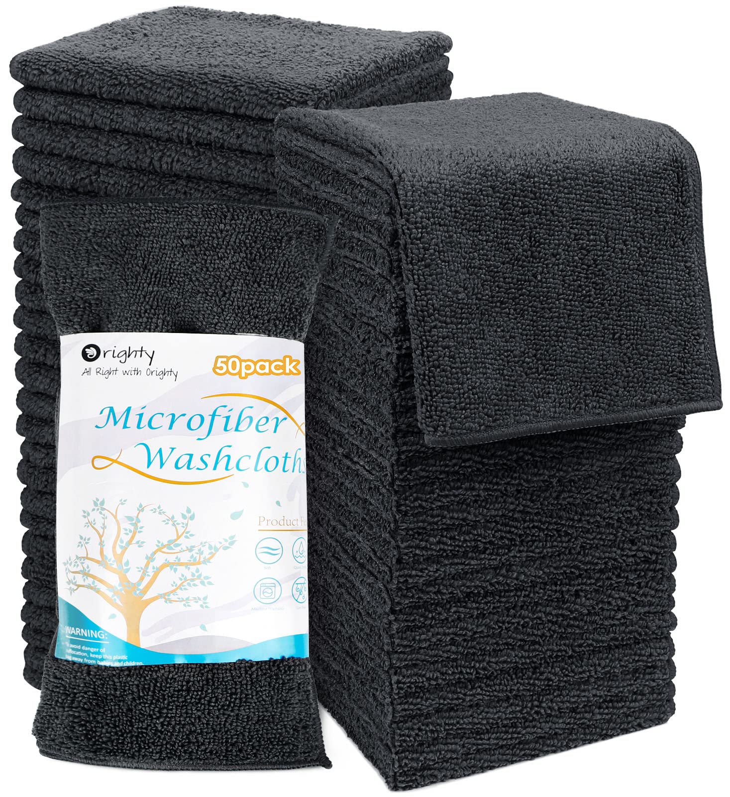 Washcloths Bulk Towels Set 50 Pack (50 Count)