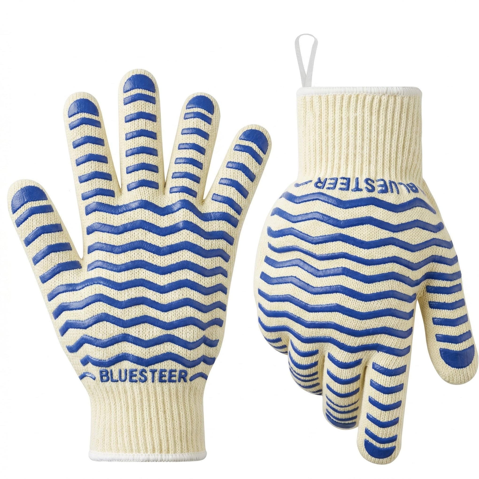 Oven Gloves 932°F Heat Resistant Oven Mitts with Fingers (9.6 Ounce)