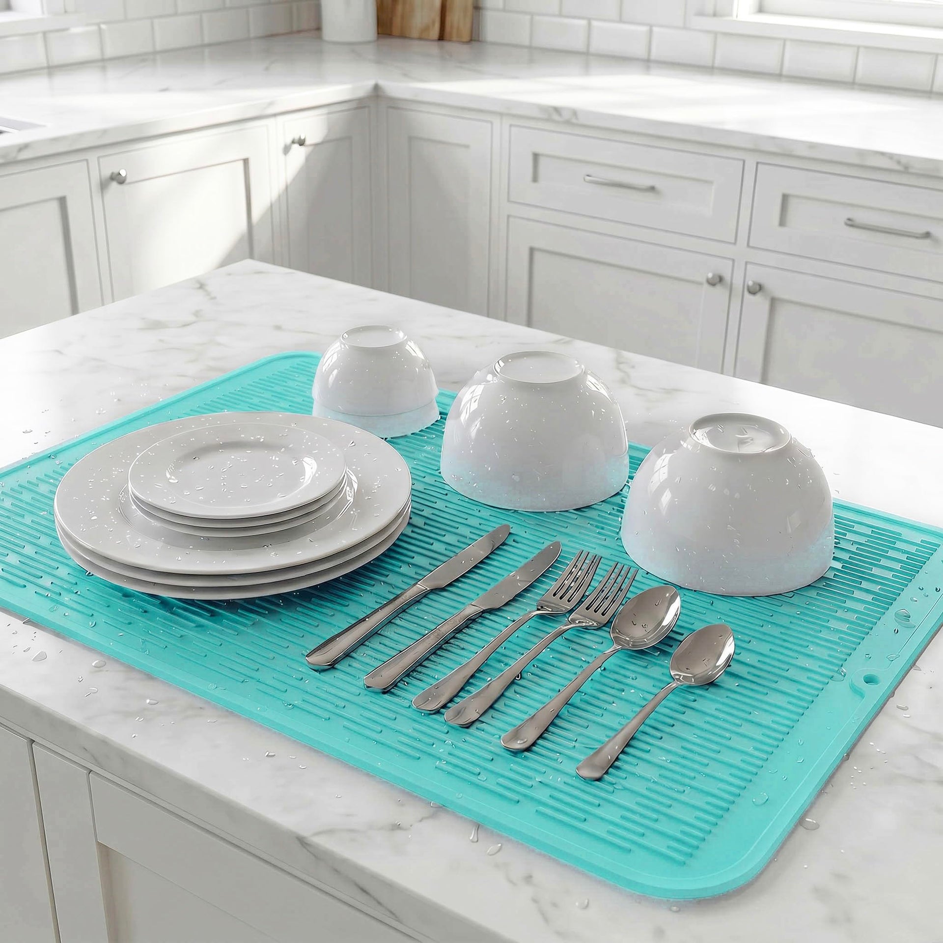 Silicone Dish Drying Mat for Multiple Usage