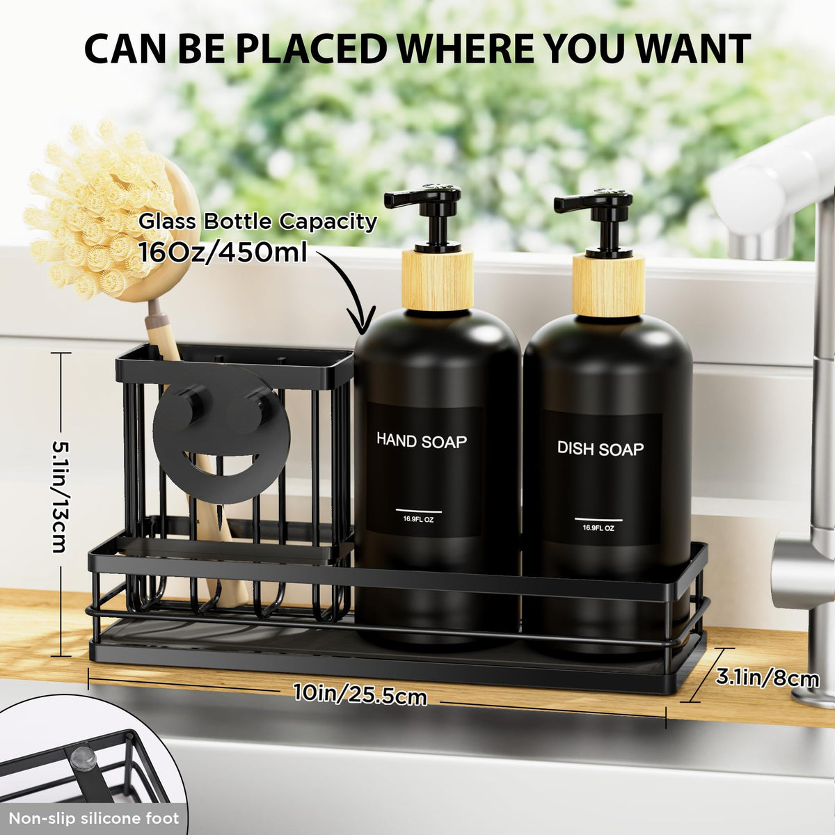 Kitchen Dish Soap Dispenser Set