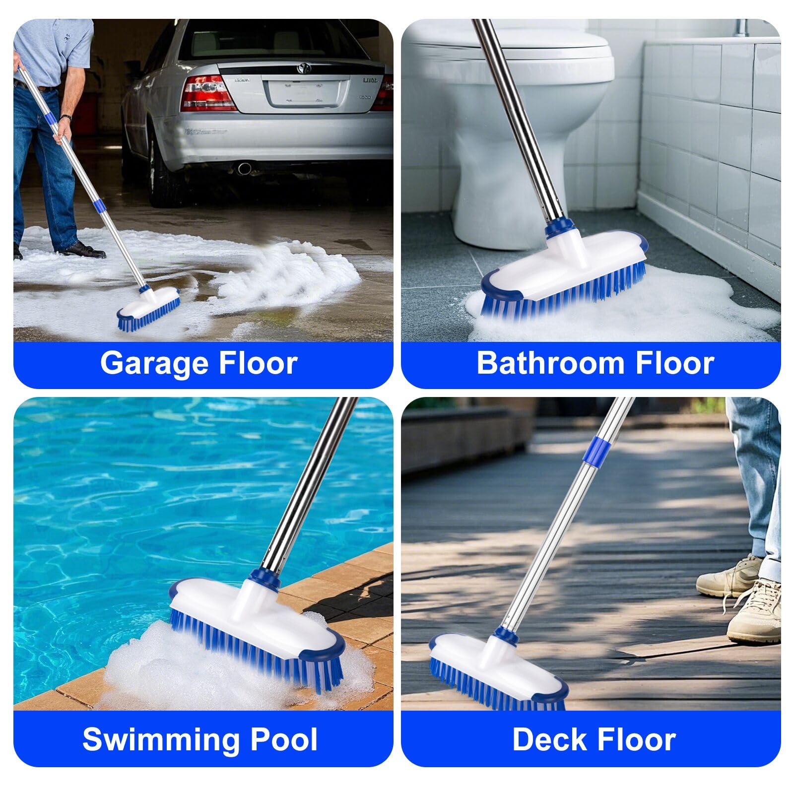 Floor Scrub Brush with Long Handle