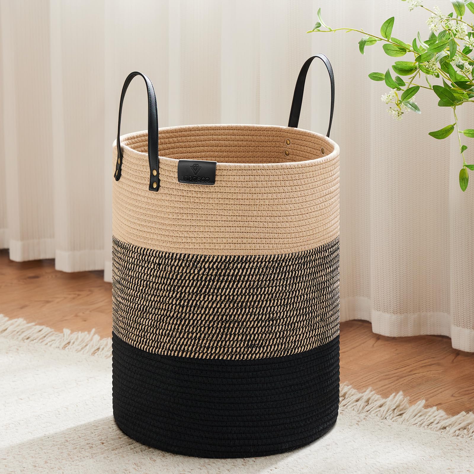 53L Tall Woven Rope Laundry Hamper (1792.1432 Fl Oz) - ModHome Supplies