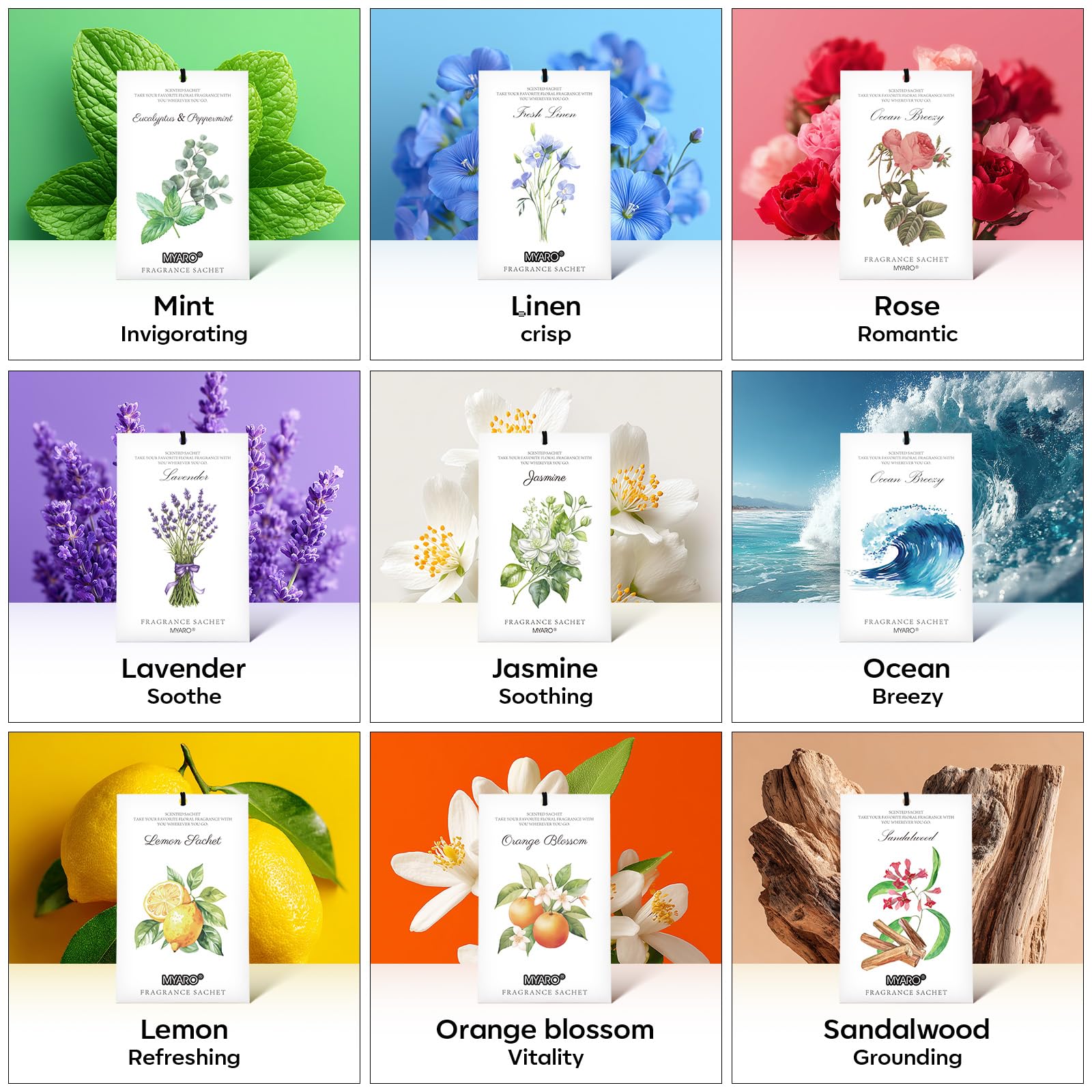 12 Pack Jasmine Scented Sachets (12 Count)