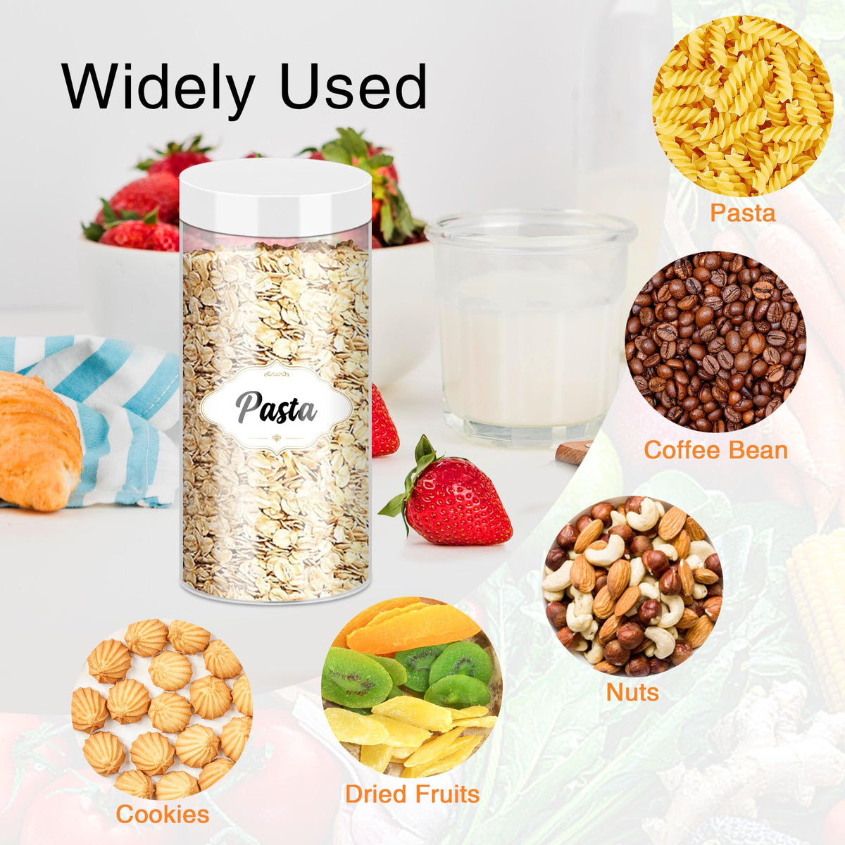 Plastic Jars with Lids 16 OZ (24 Count)