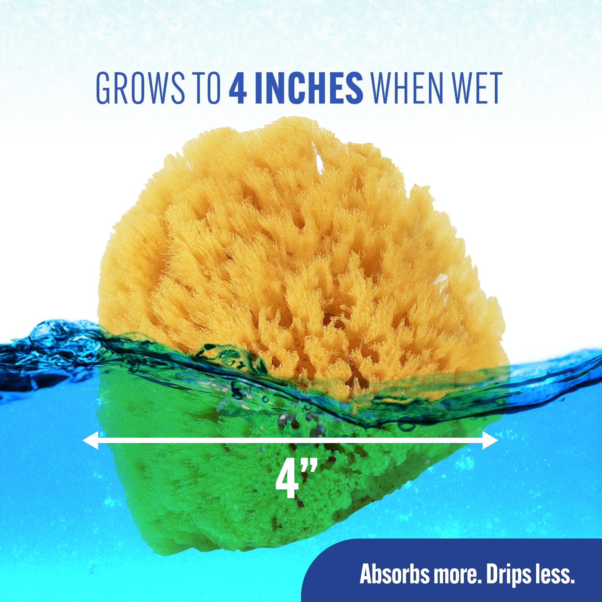 Natural Baby Bath Sponge 4in Soft Grass Sea Sponge Soft on Baby's Tender Skin