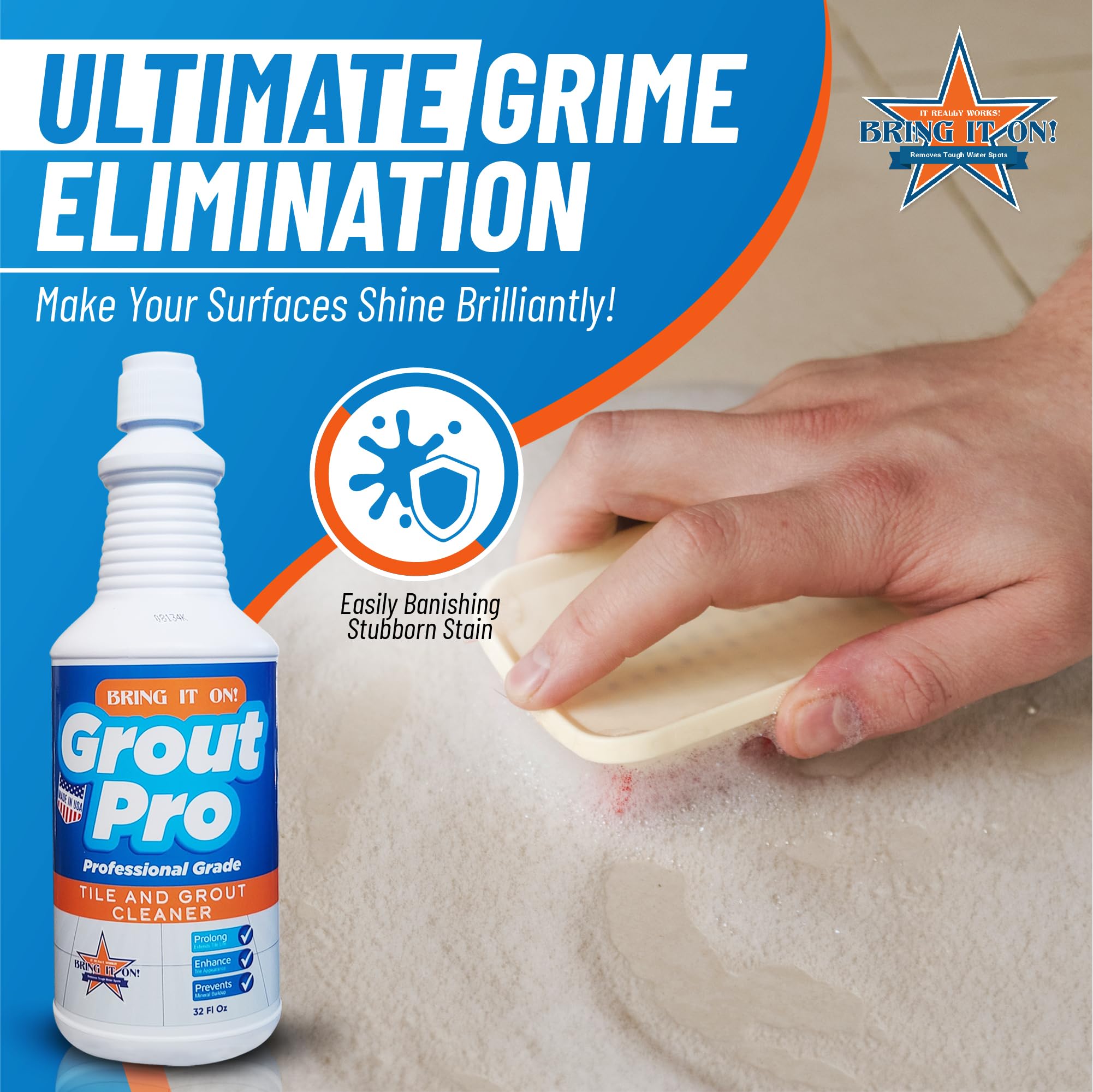 Bring It On Grout Pro Tile and Grout Cleaner (32 Fl Oz)