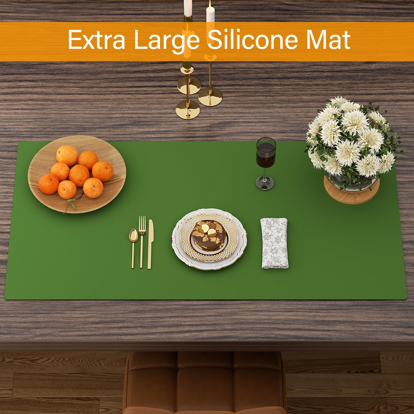 Quality Silicone Table Mat 47x24 Inch