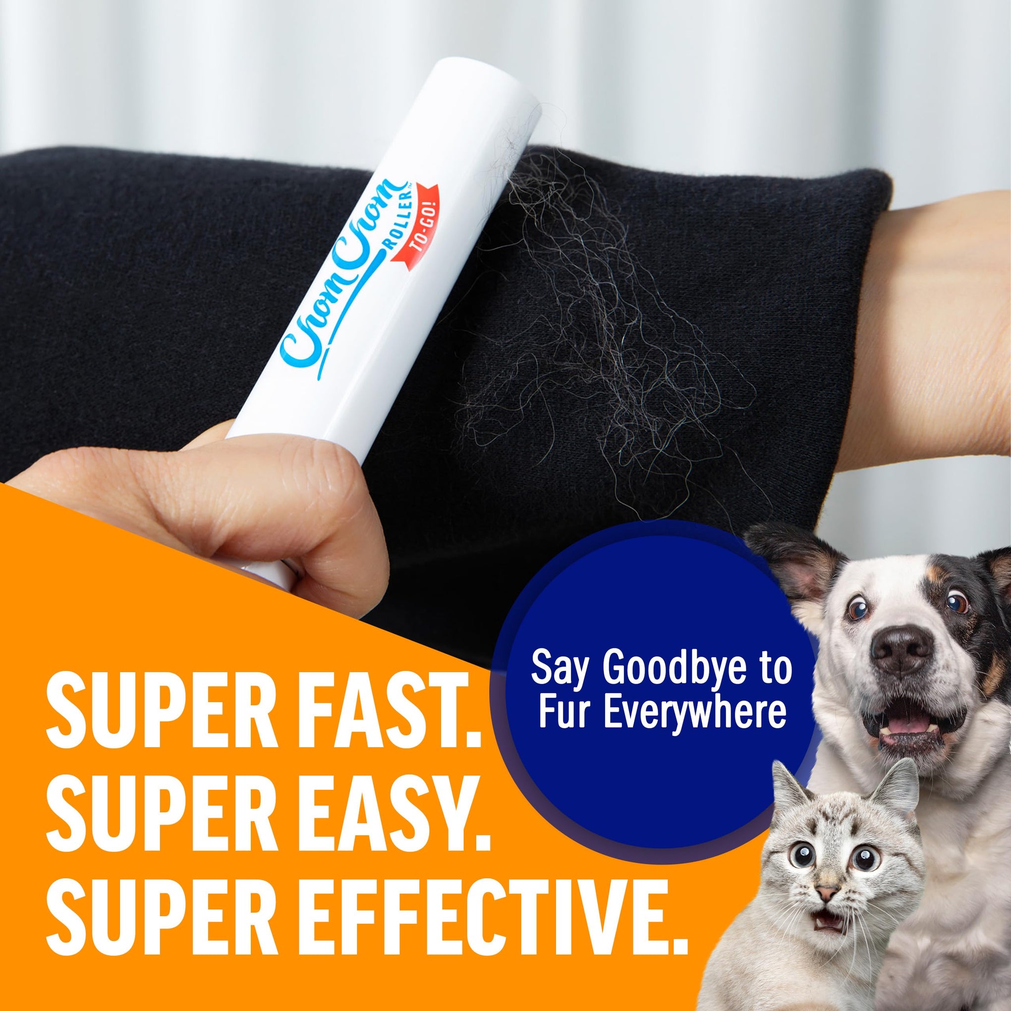 Reusable Lint Roller Pet Hair Removal Tool for Clothes
