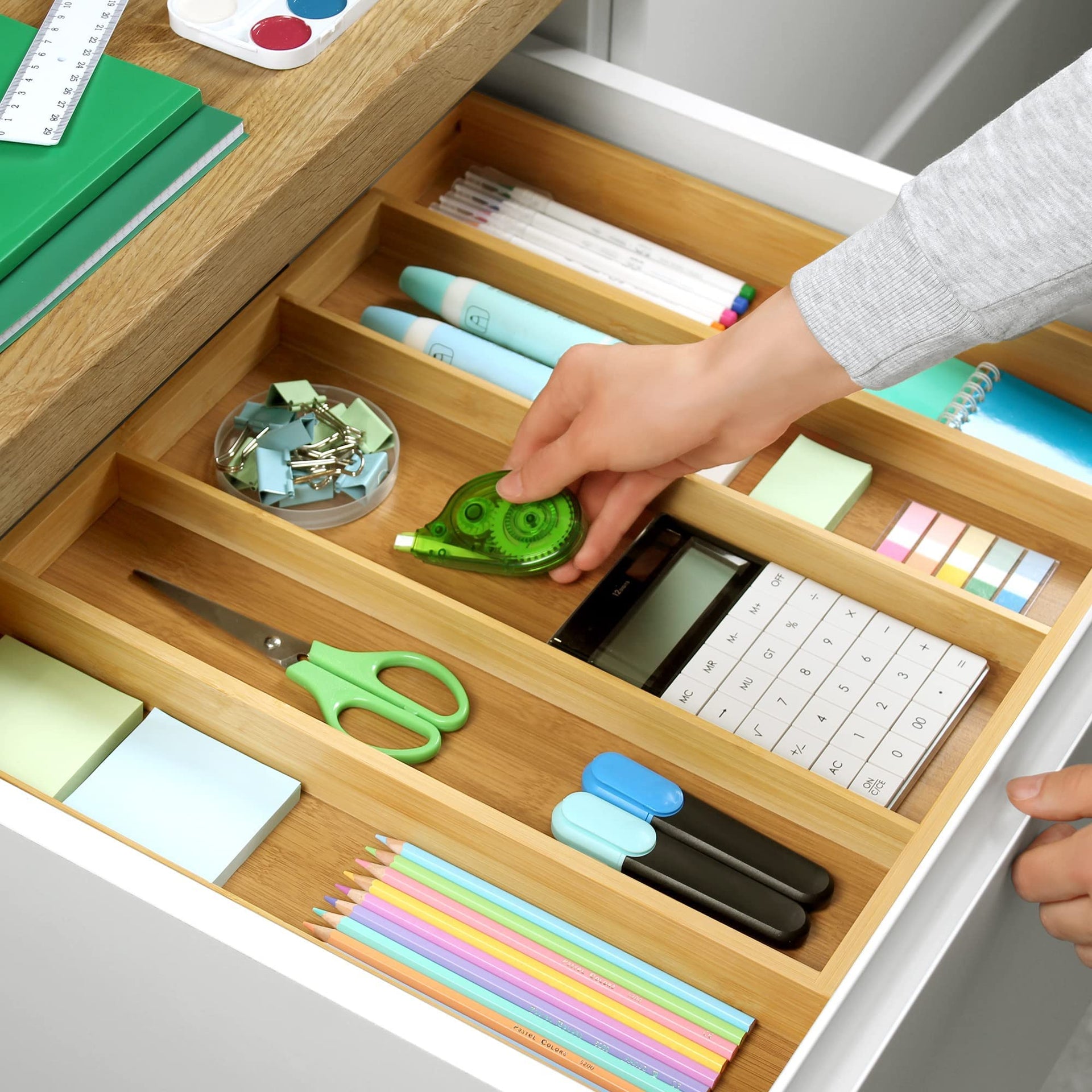Luxury Bamboo Kitchen Drawer Organizer