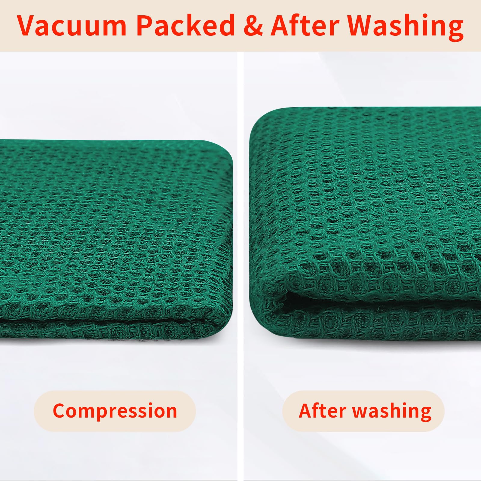 100% Cotton Waffle Weave Kitchen Dish Towels 4 (4 Count)