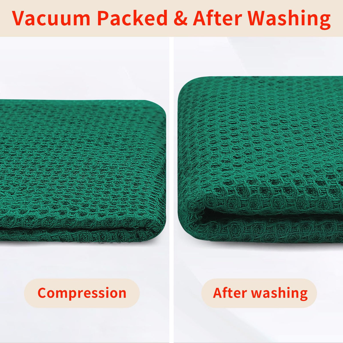 100% Cotton Waffle Weave Kitchen Dish Cloths 6 (6 Count)