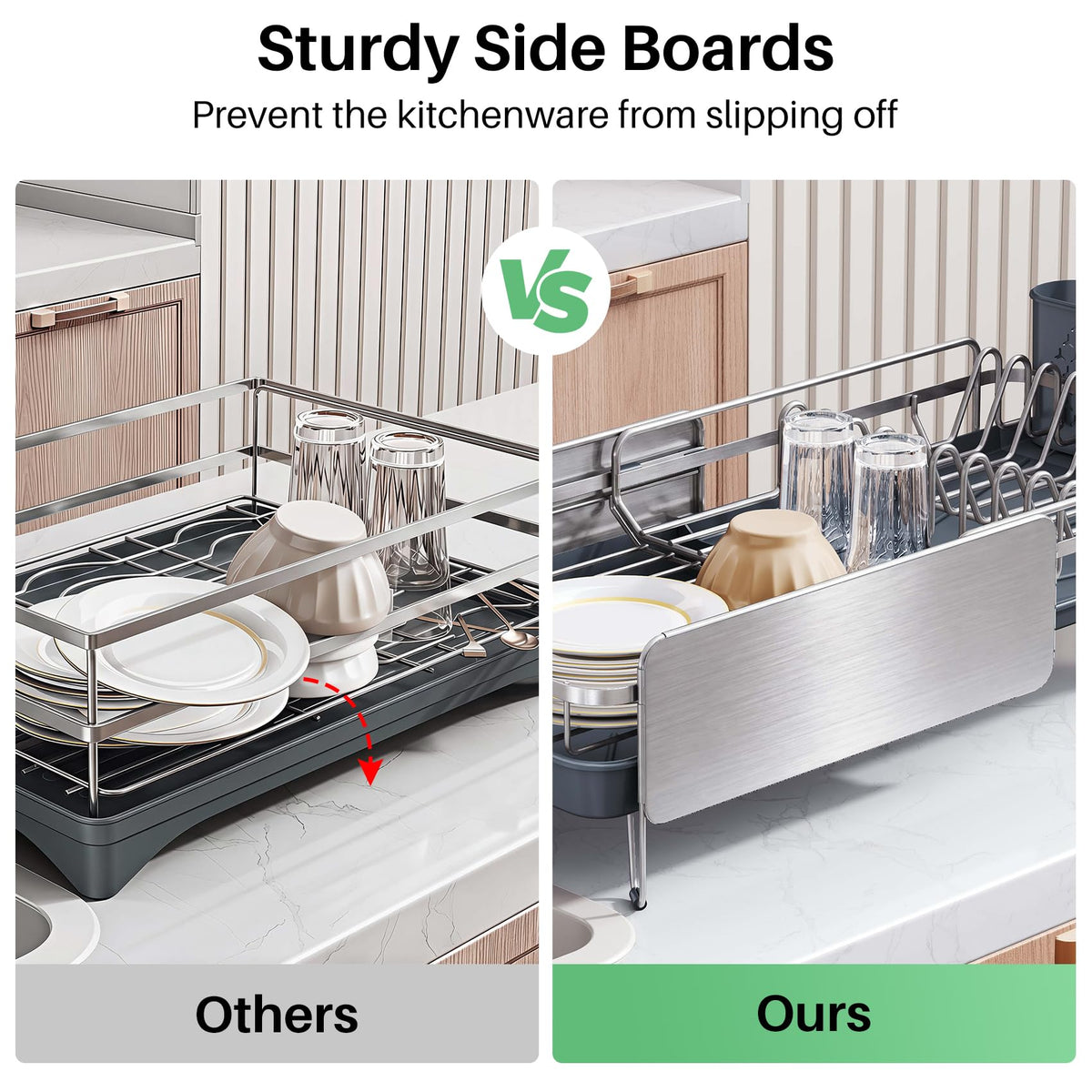 Stainless Steel Dish Drying Rack for Kitchen Counter