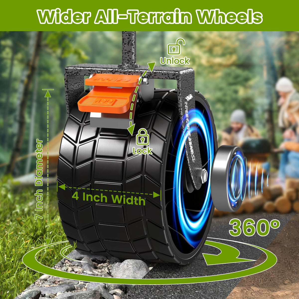 300L Collapsible Wagons Cart with Wheels Foldable