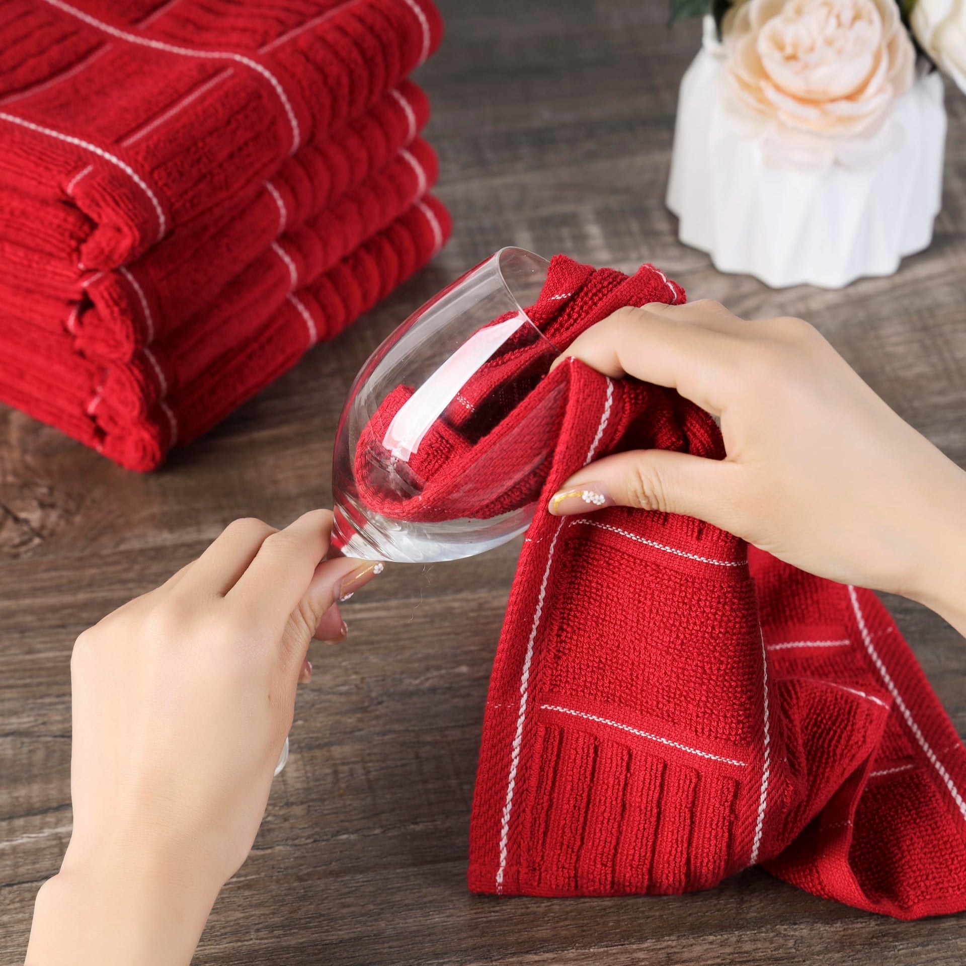 Kitchen Towels and Dishcloths Set (8 Count)