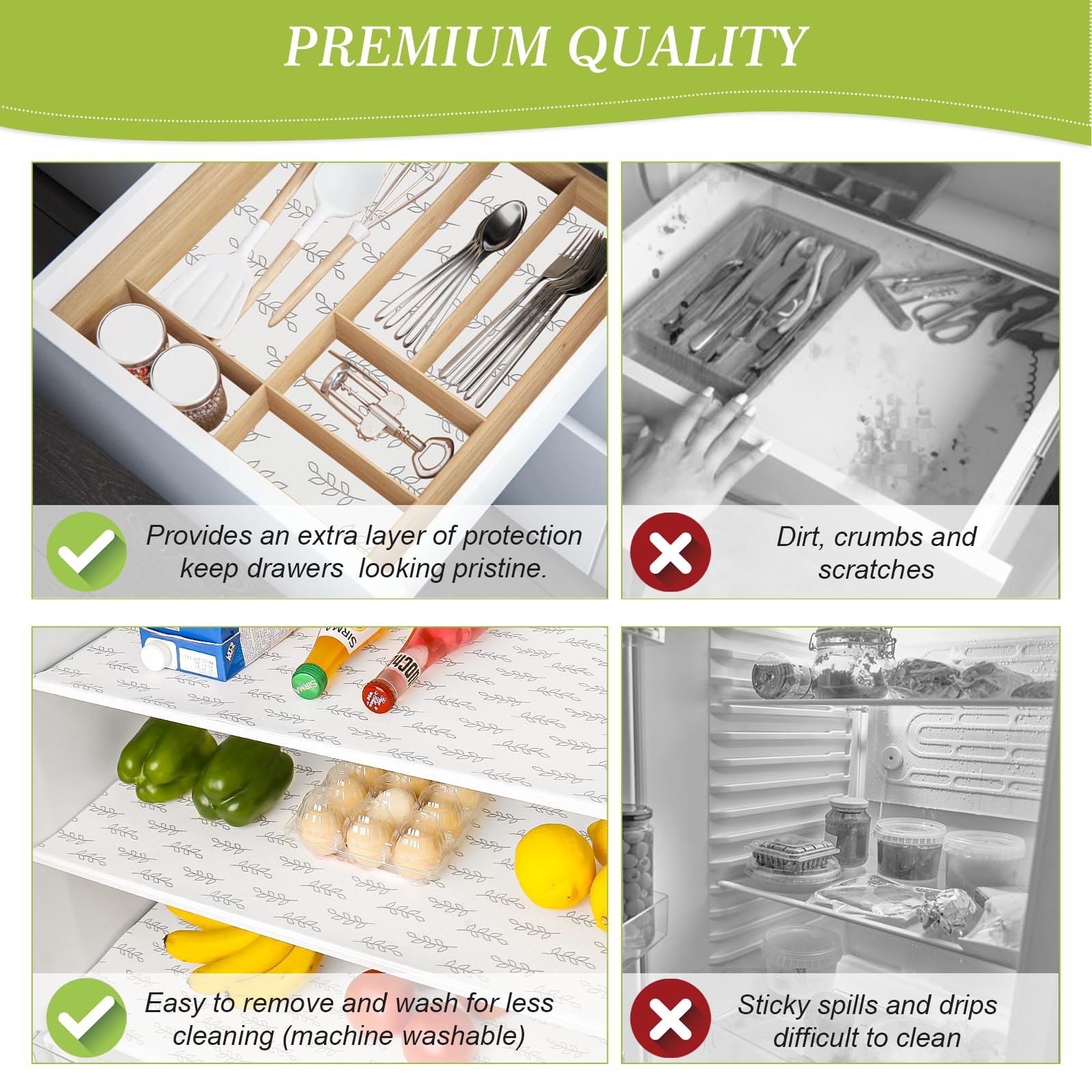 Refrigerator Drawer Liners (12 Sq Ft)
