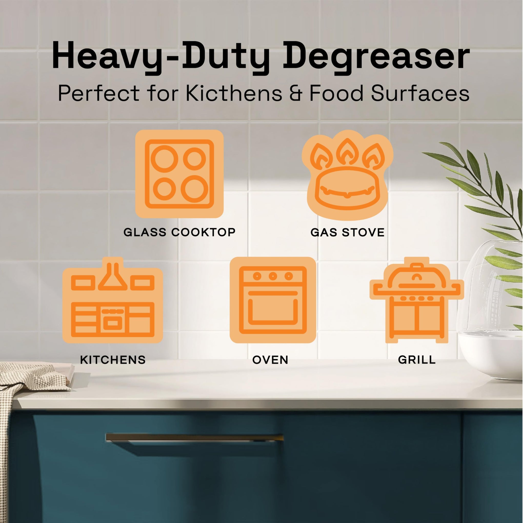 Heavy Duty Degreaser for Kitchen & Grills (64 Fl Oz)