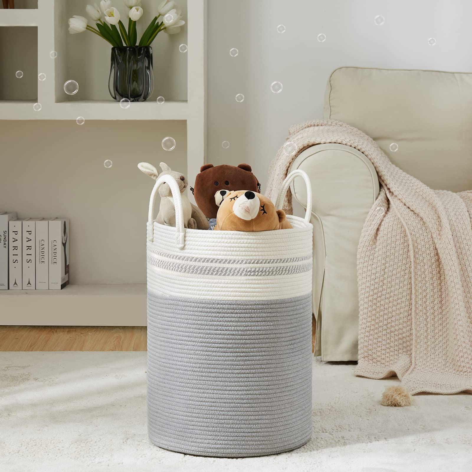 Woven Rope Laundry Hamper Basket