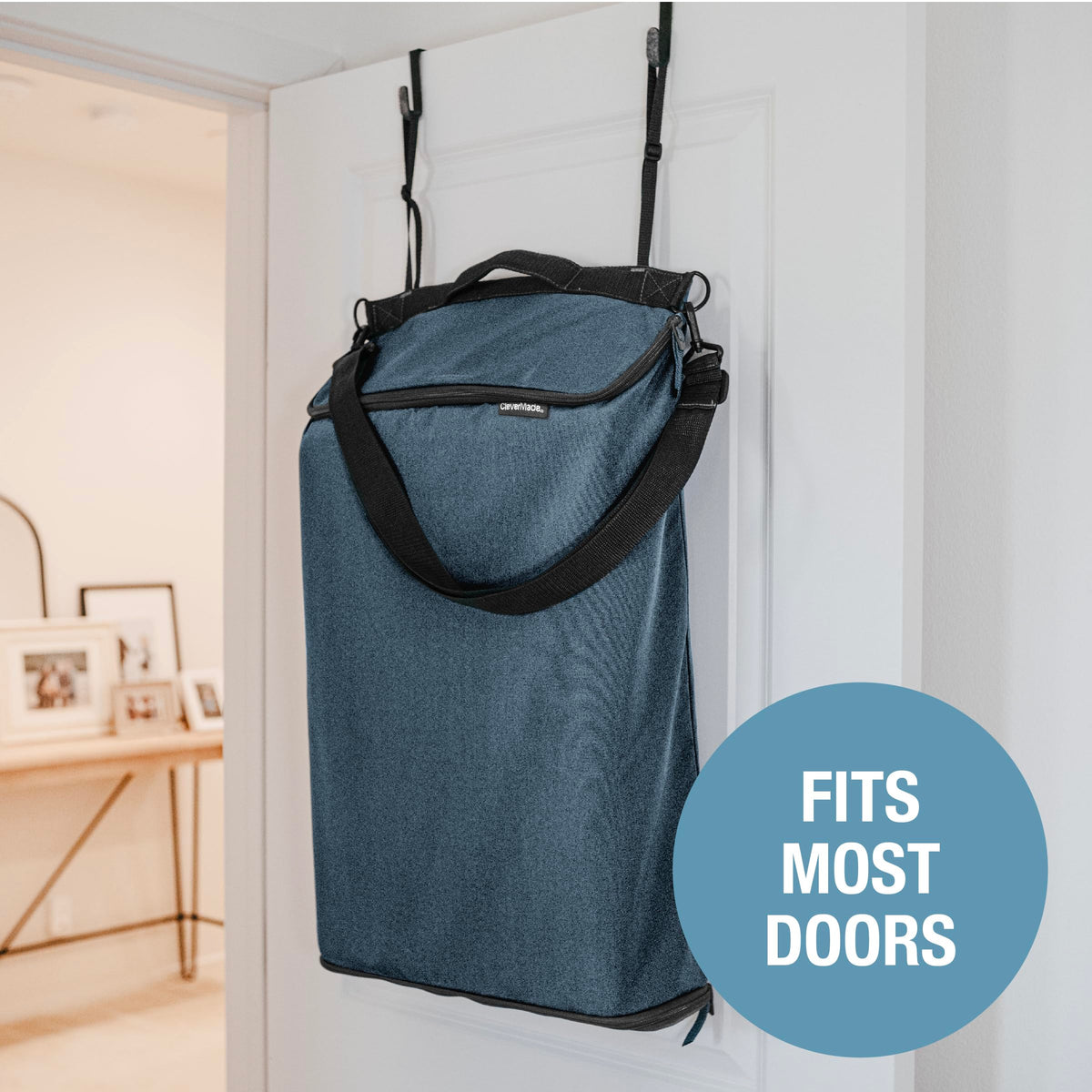 Hanging Laundry Hamper Bag with Over the Door Hooks