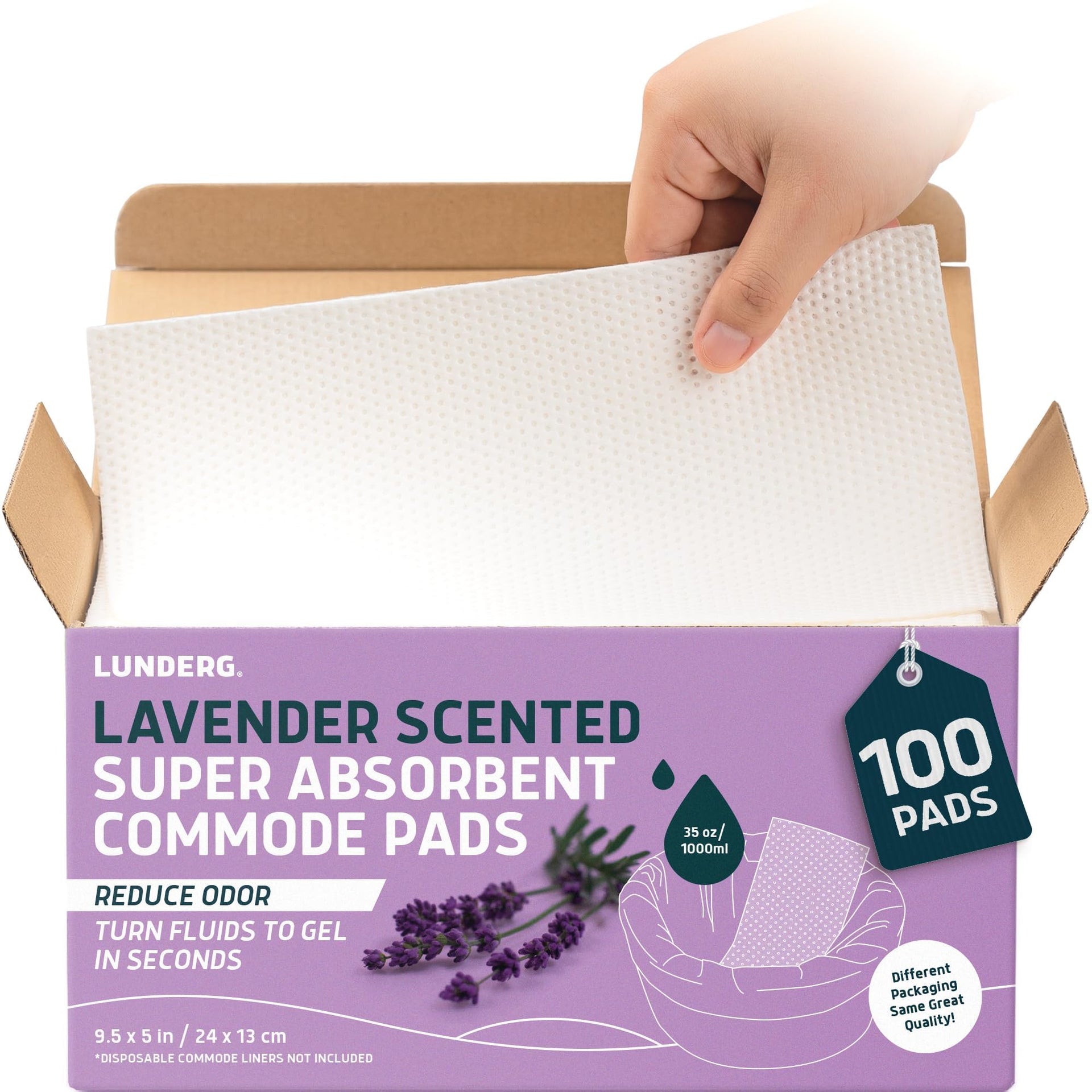Lavender Scented Super Absorbent Commode Pads (100 Count)