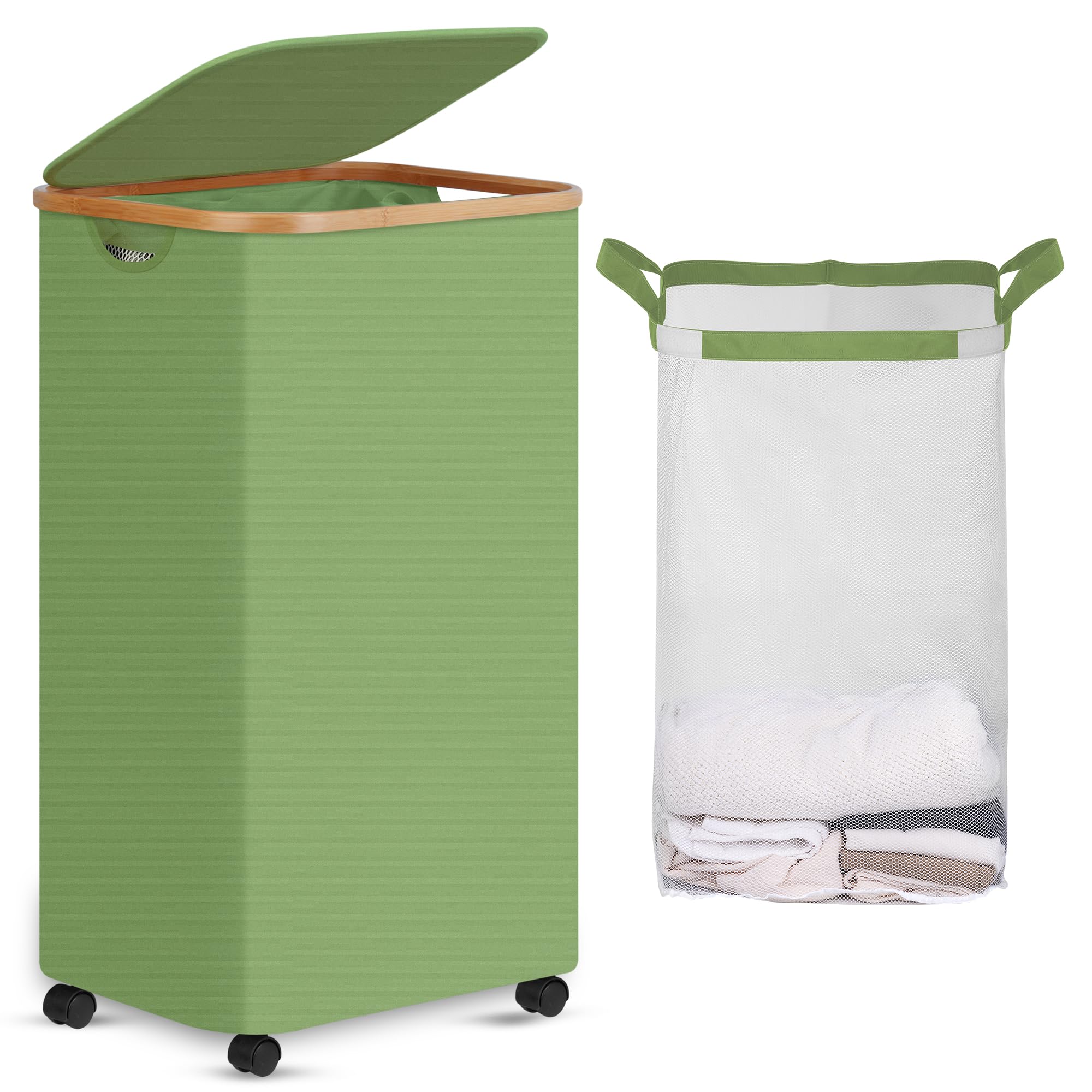 Laundry Basket with Wheels