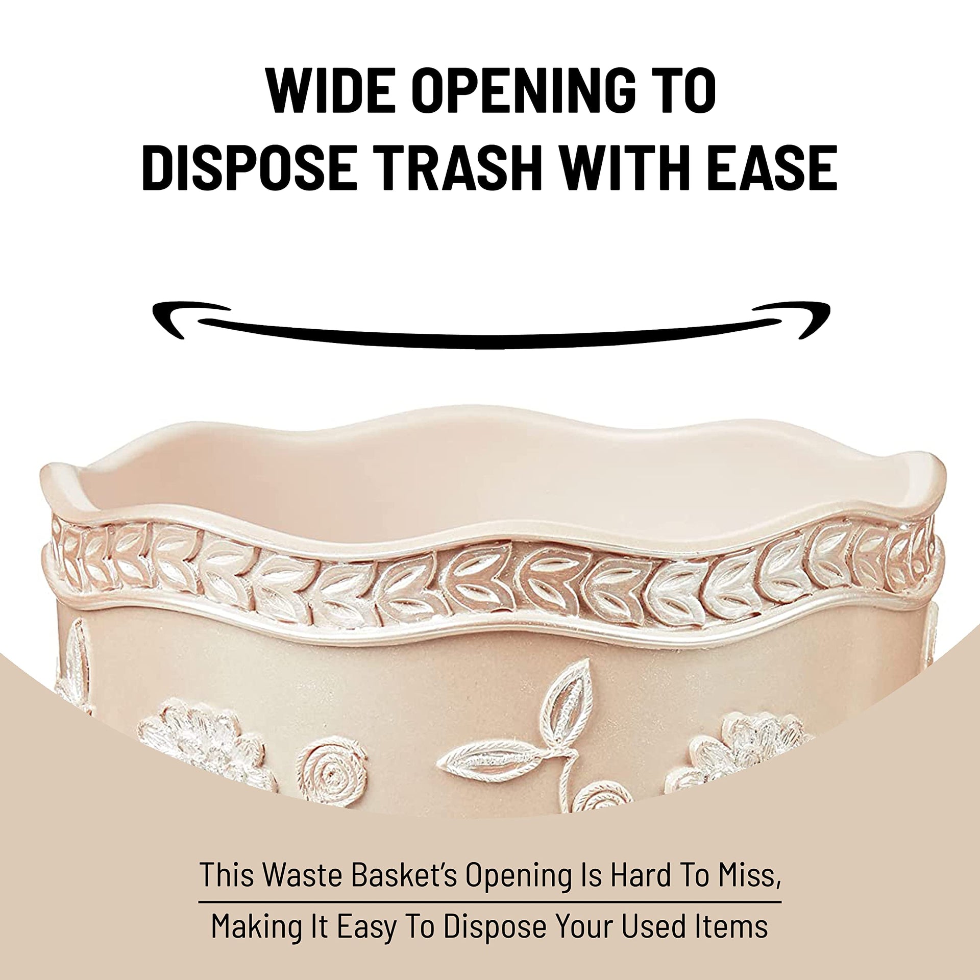 Decorative Trash Can for Bathroom