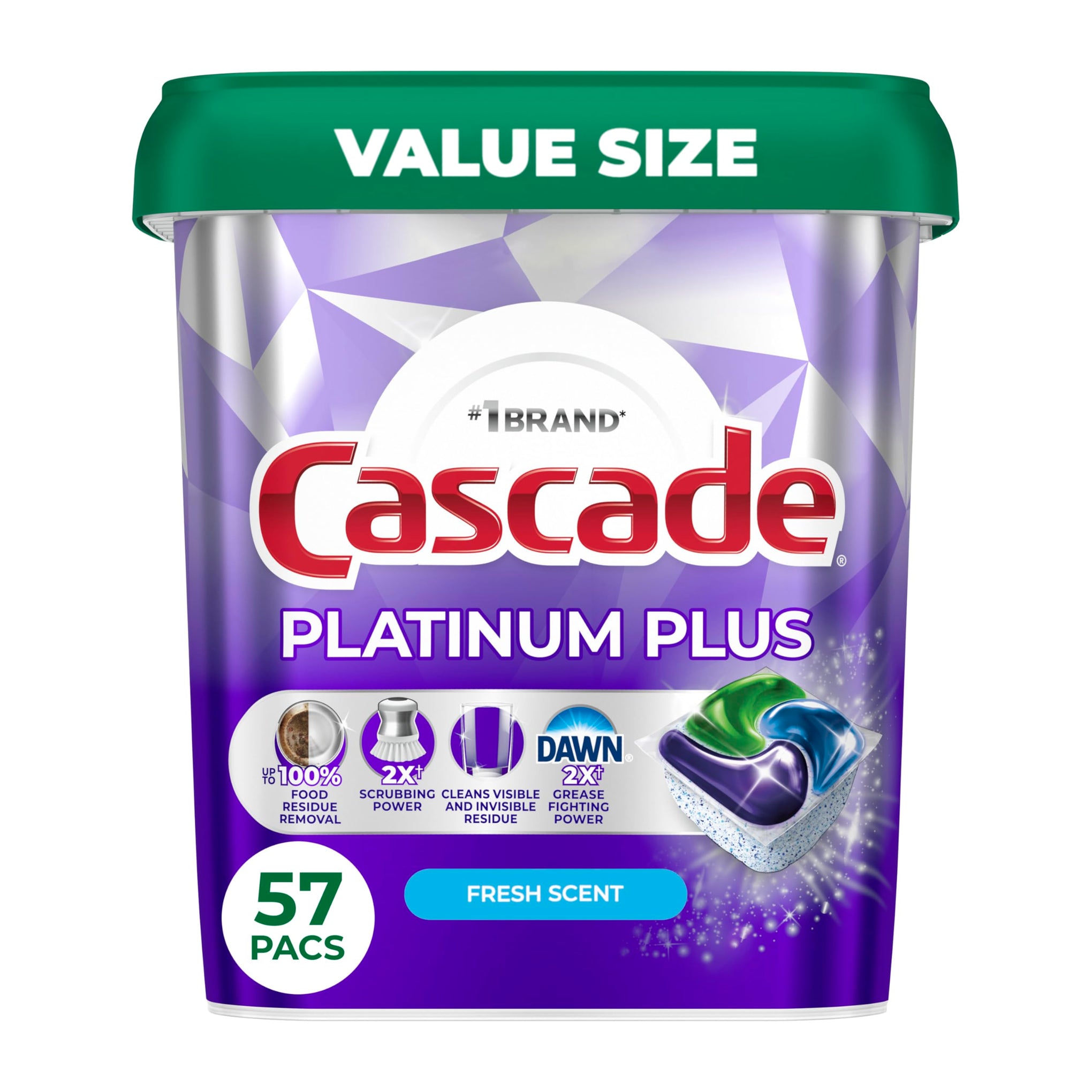 Platinum Plus Dishwasher Pods (57 Count)