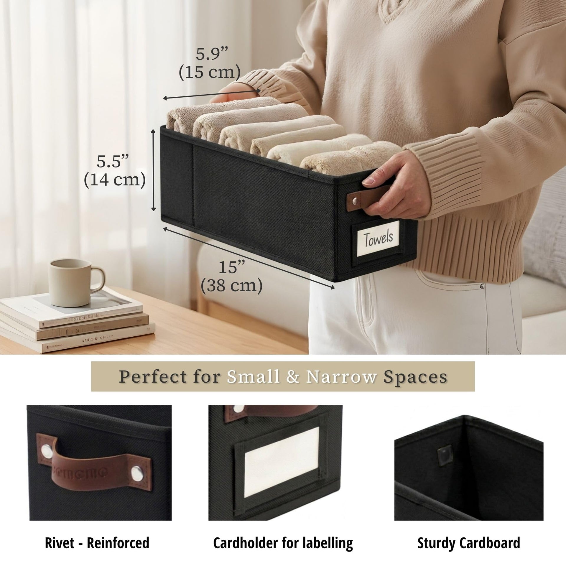 Narrow Storage Bins (4 Count)