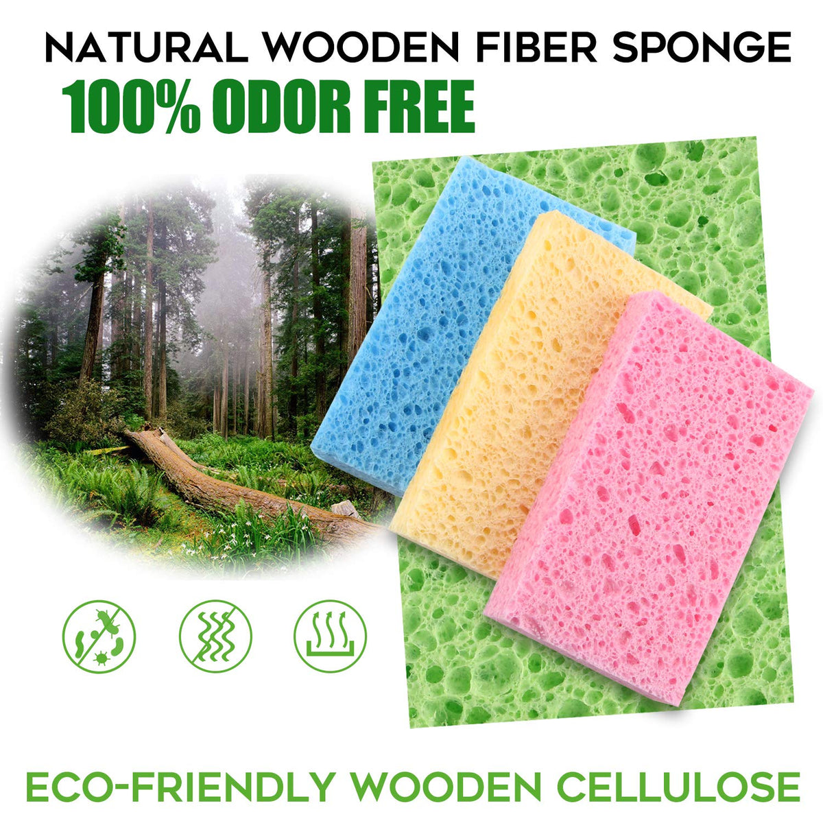 Cleaning Scrub Colored Sponge (16 Count)
