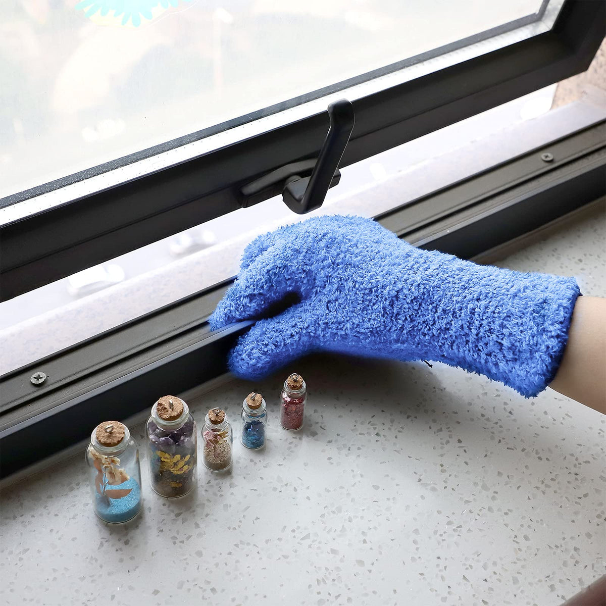 Microfiber Gloves for Plants Dusting Cleaning Glove Mittens (2 Count)