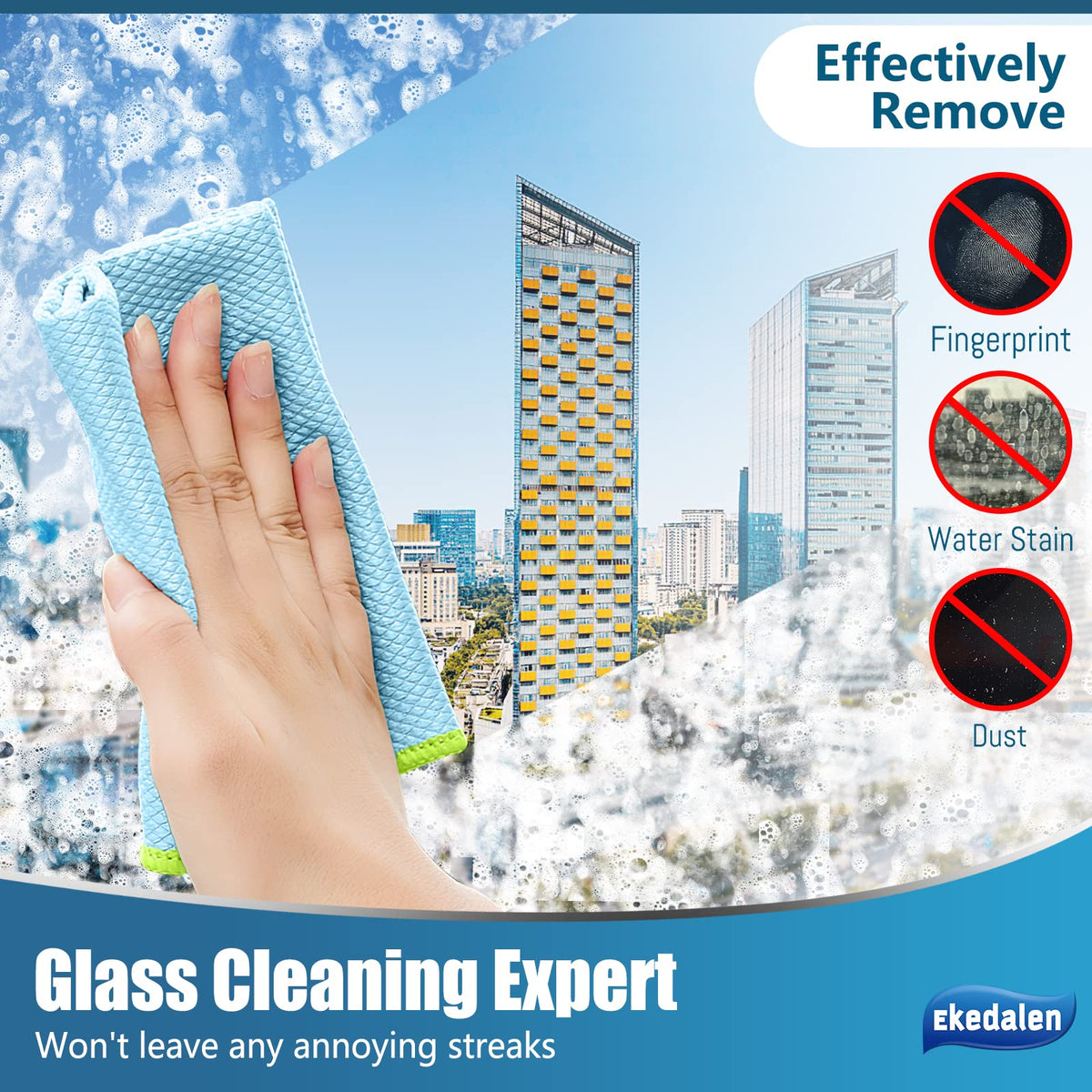 Microfiber Cleaning Cloth Lint Free Glass Polish (8 Count)