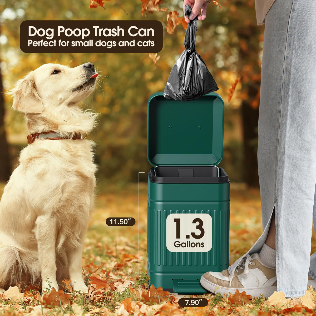 Small Trash Can with Lid