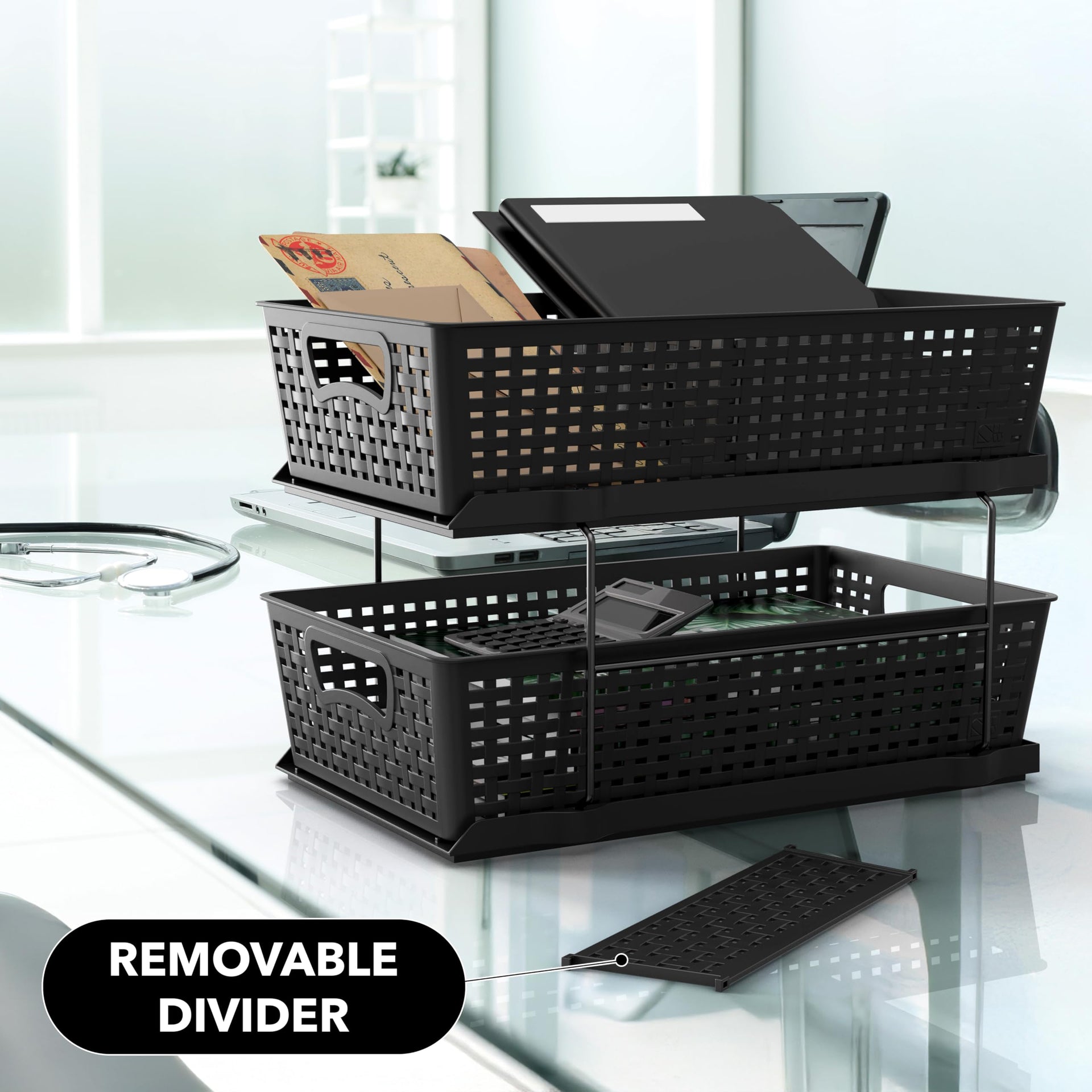 2 Tier Pull Out Sliding Drawer Under Sink Storage