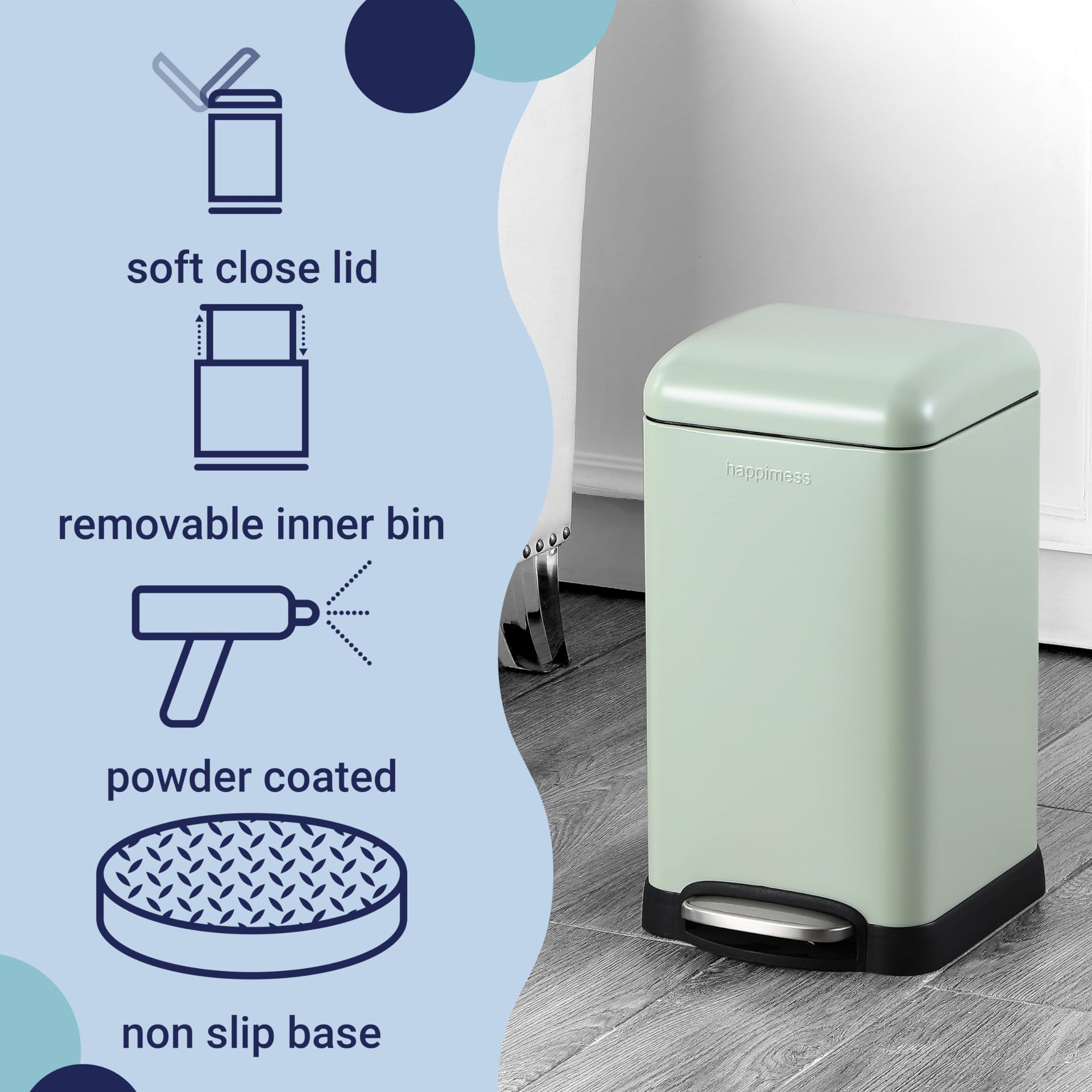 Betty Retro Mini 3.2 Gal Step Trash Can