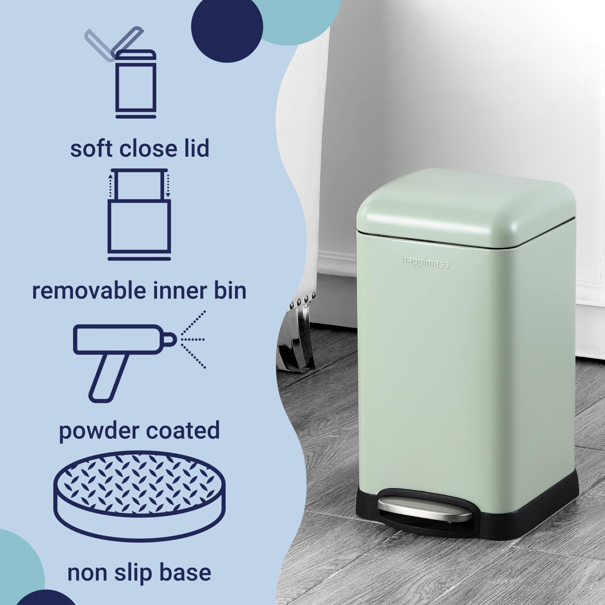 Betty Retro Mini 3.2 Gal Step Trash Can